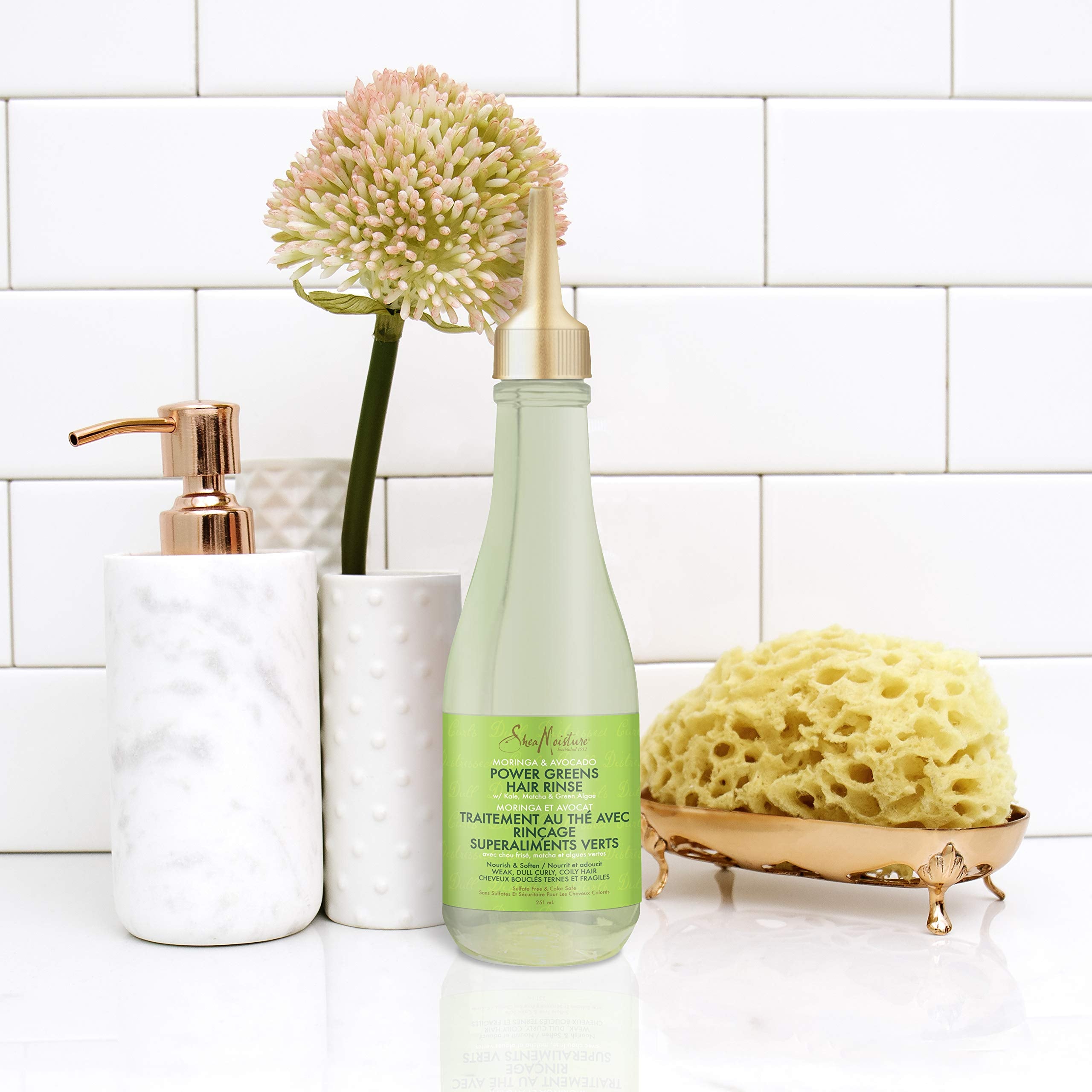 SHEA MOISTURE Moringa Avocado Power Greens Hair Rinse, 8 FZ