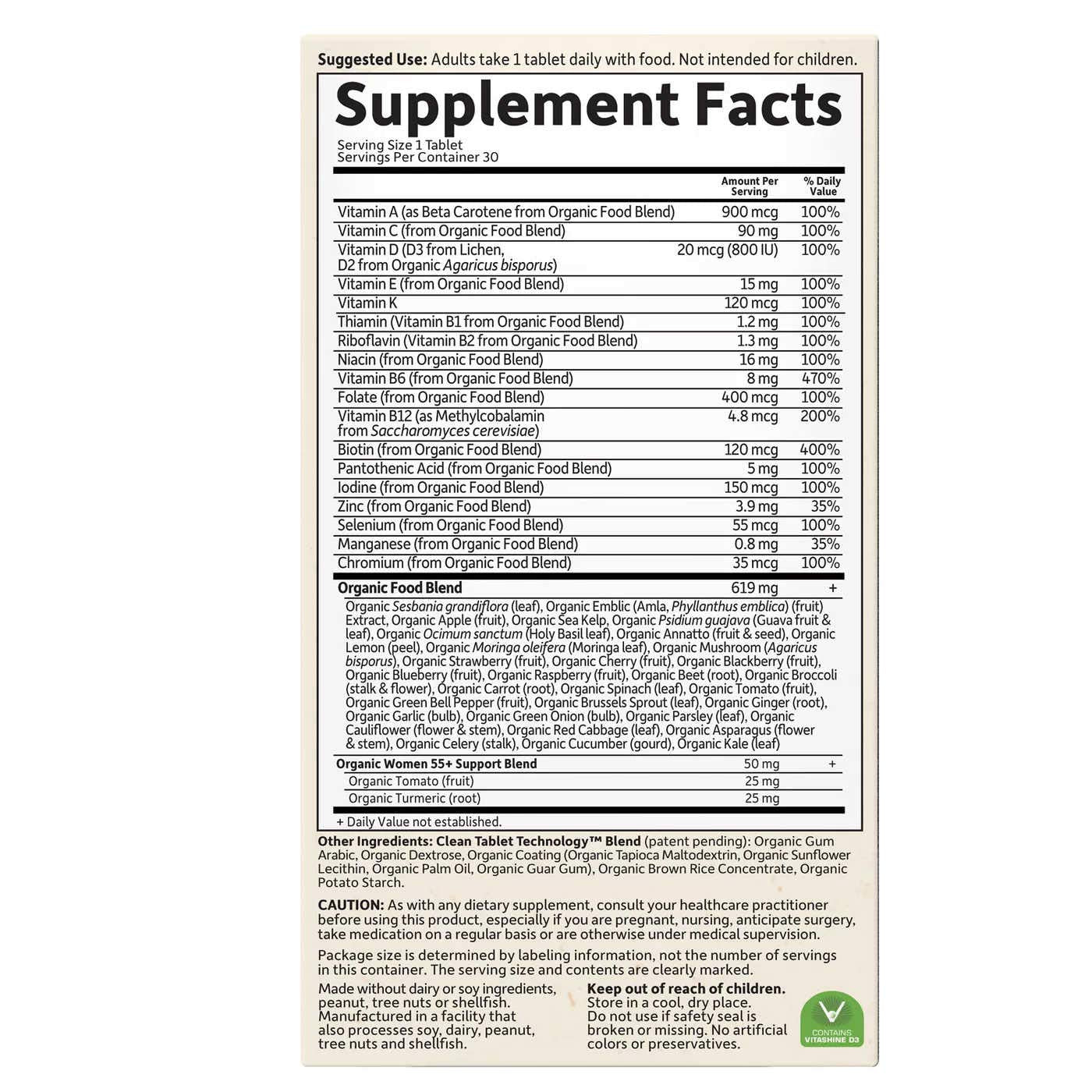 mykind Organics Women 55+ 30 Tablets