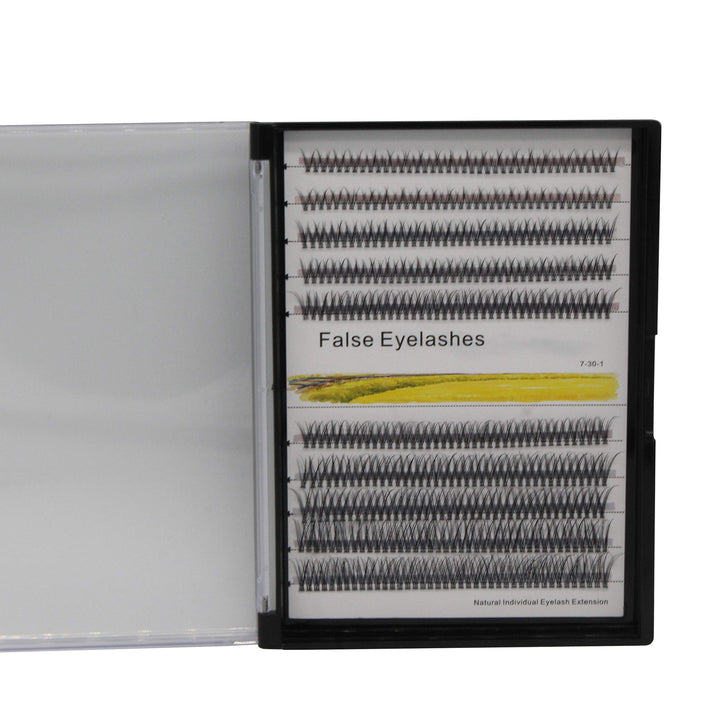 1Tray,400-count Beauty Nature Long Fishtail Style Individual Fake False Eyelashes Clusters Mixed 8-16mm High Volume 3D Eye Lashes Extensions Makeup Tools (8-16MM)
