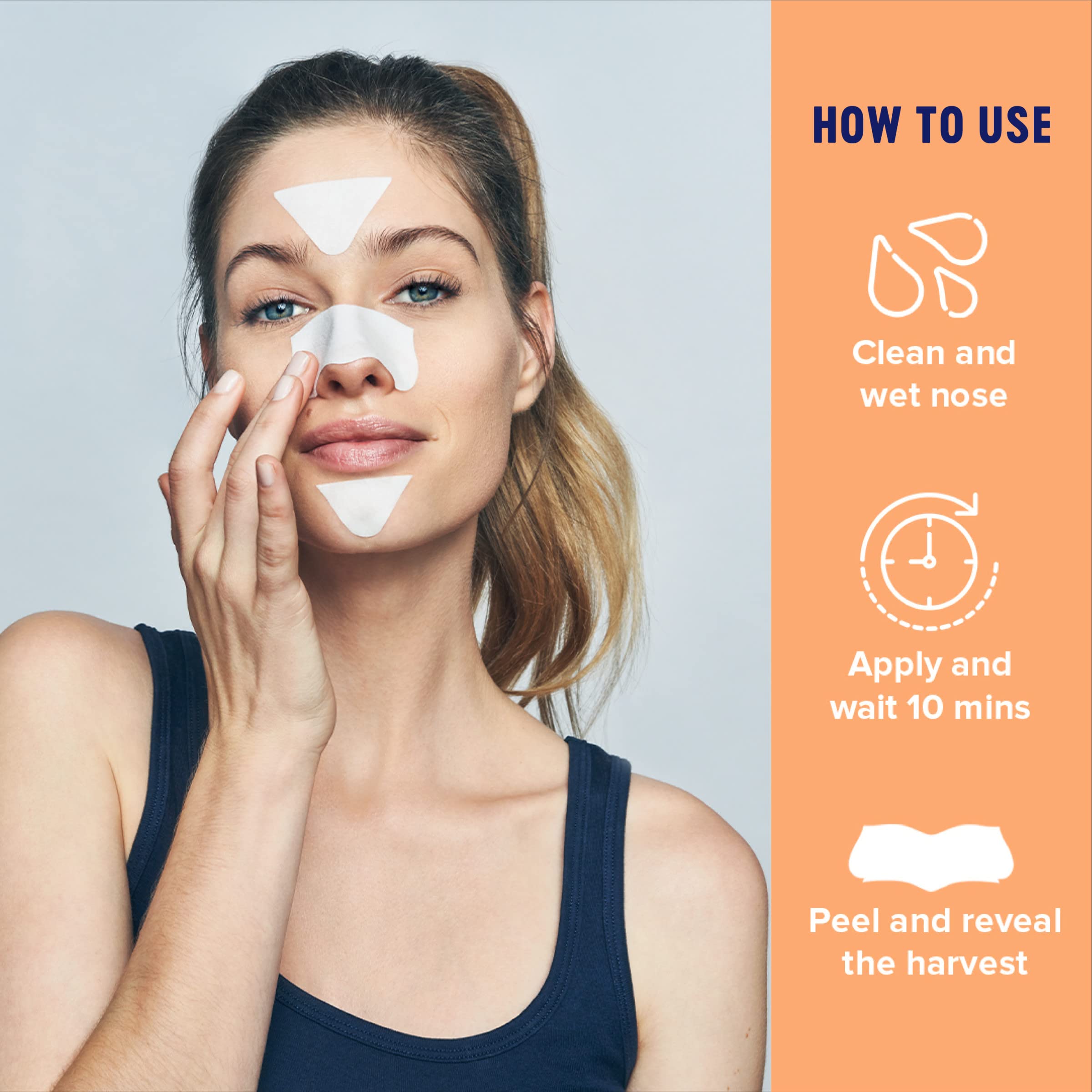 Biore Blackhead eliminating targeted pore strips, t-zone - 5 nose + 5 face + 5 chin