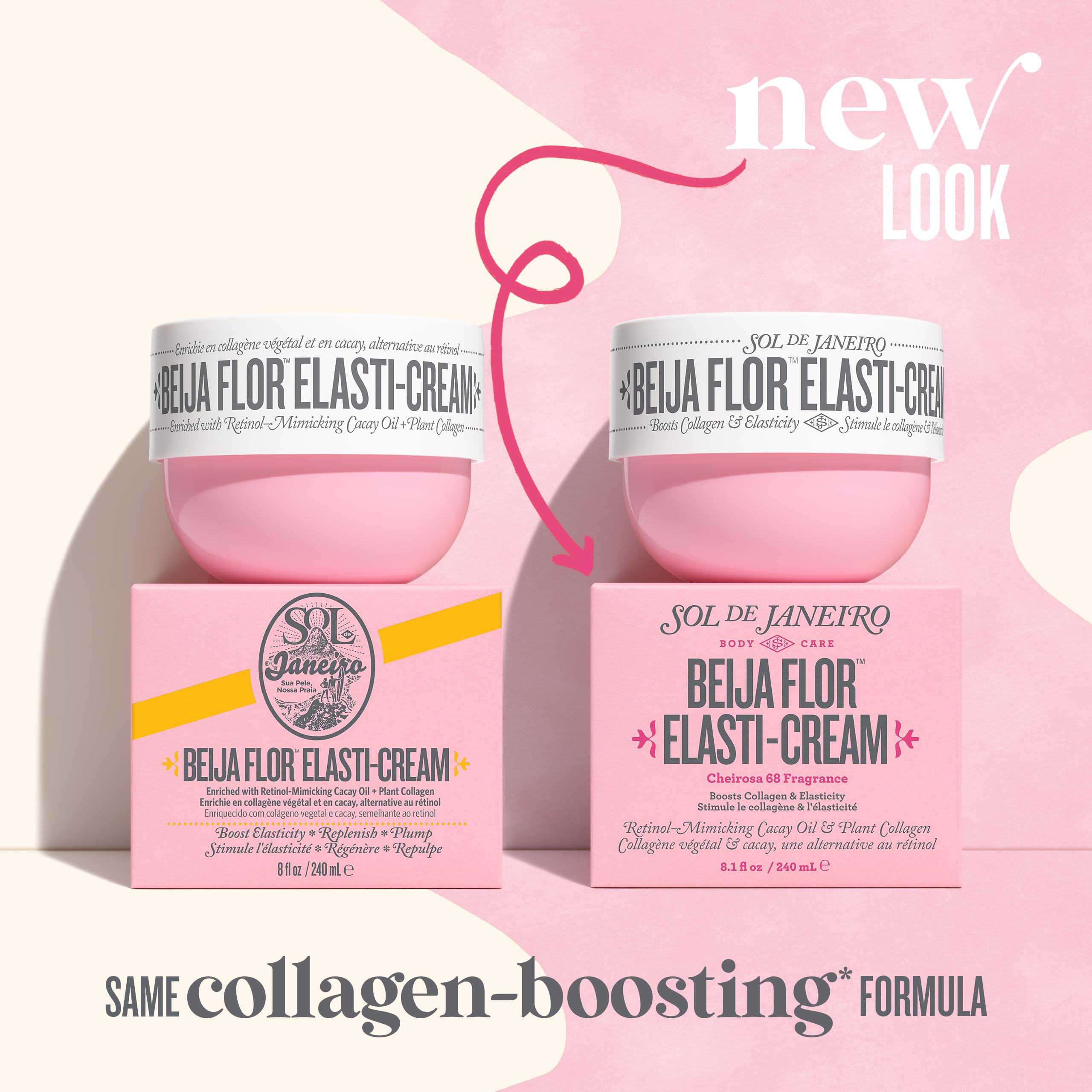 SOL DE JANEIRO Collagen Boosting Beija Flor Elasti-Cream Body Cream Travel Size 75mL/2.5 oz.
