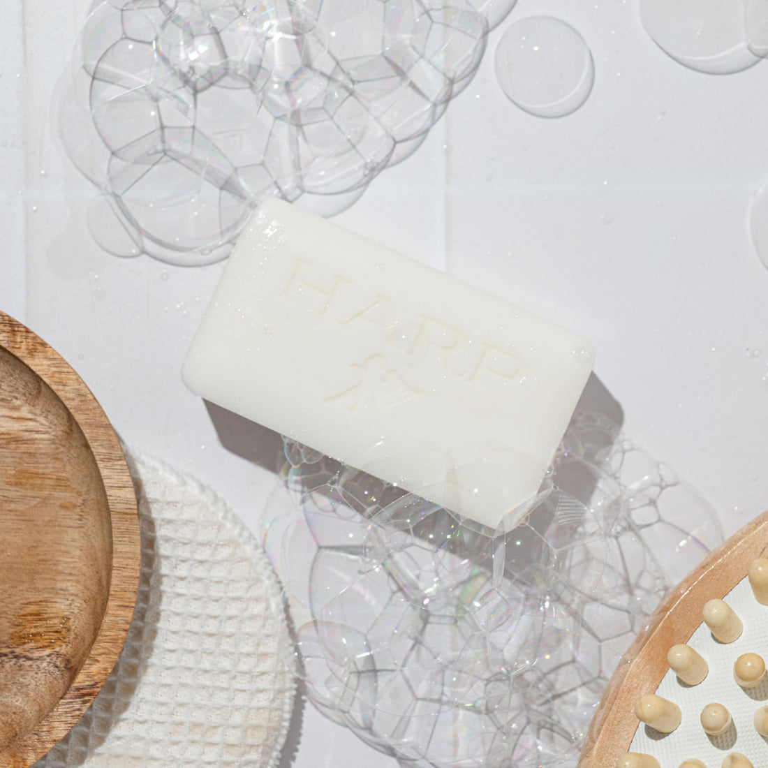 HARP Sensitive Skin Body Wash Bar | pH Balanced (Slightly Acidic) | 100% Syndet | Moisturizing Shea Butter | Non-Comedogenic | Soap-Free, Lye-Free. FRAGRANCE FREE (No Masking agents added)