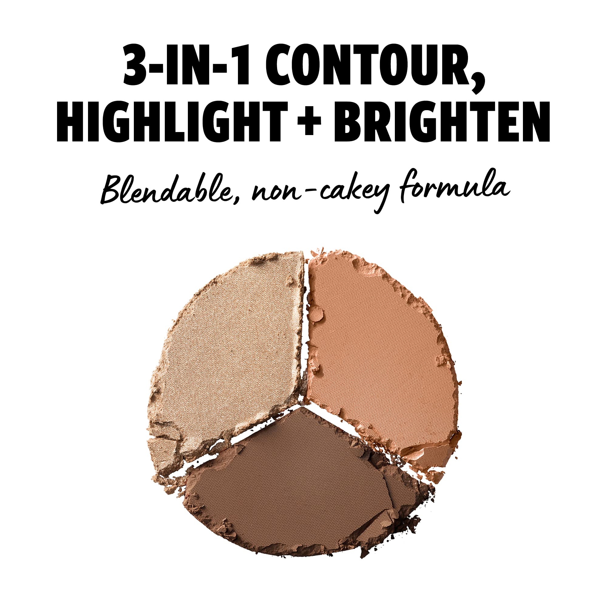 NYX PROFESSIONAL MAKEUP 3 Steps to Sculpt, Face Sculpting Contour Palette - Deep