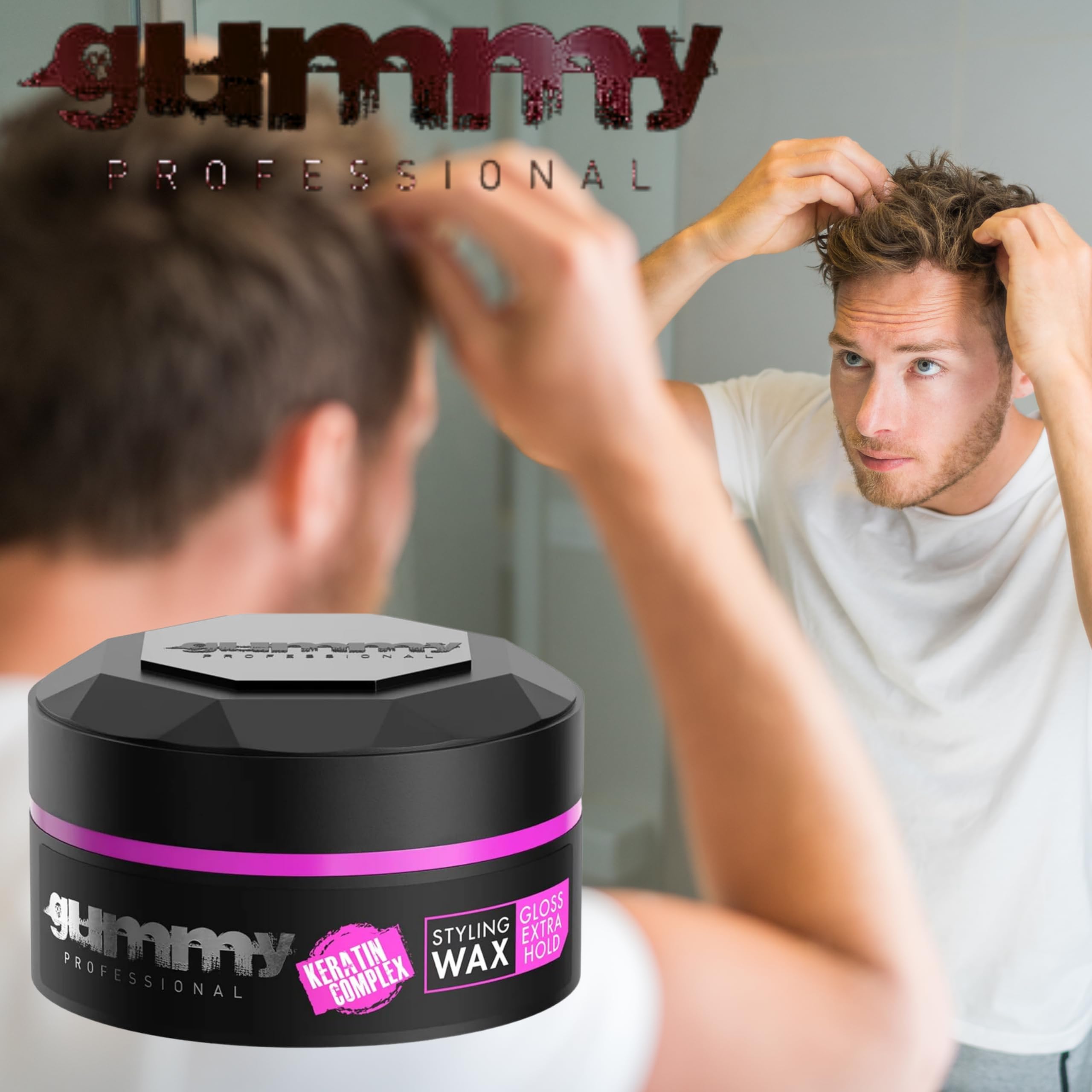 Gummy Hair Styling Wax, 0.21 Pound
