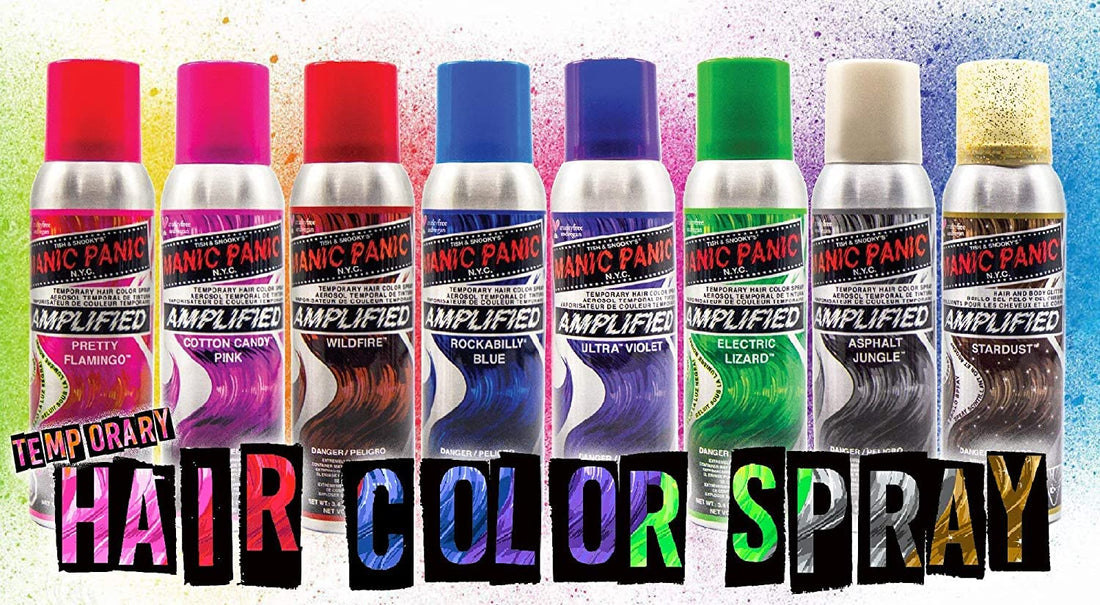 MANIC PANIC Silver Stiletto Temporary Amplified Hair Color Spray - 3.4oz - Icy Silver Shade with Lavender Tint - Vegan, Washes Out Easily, For All Hair Colors, Kids & Adults