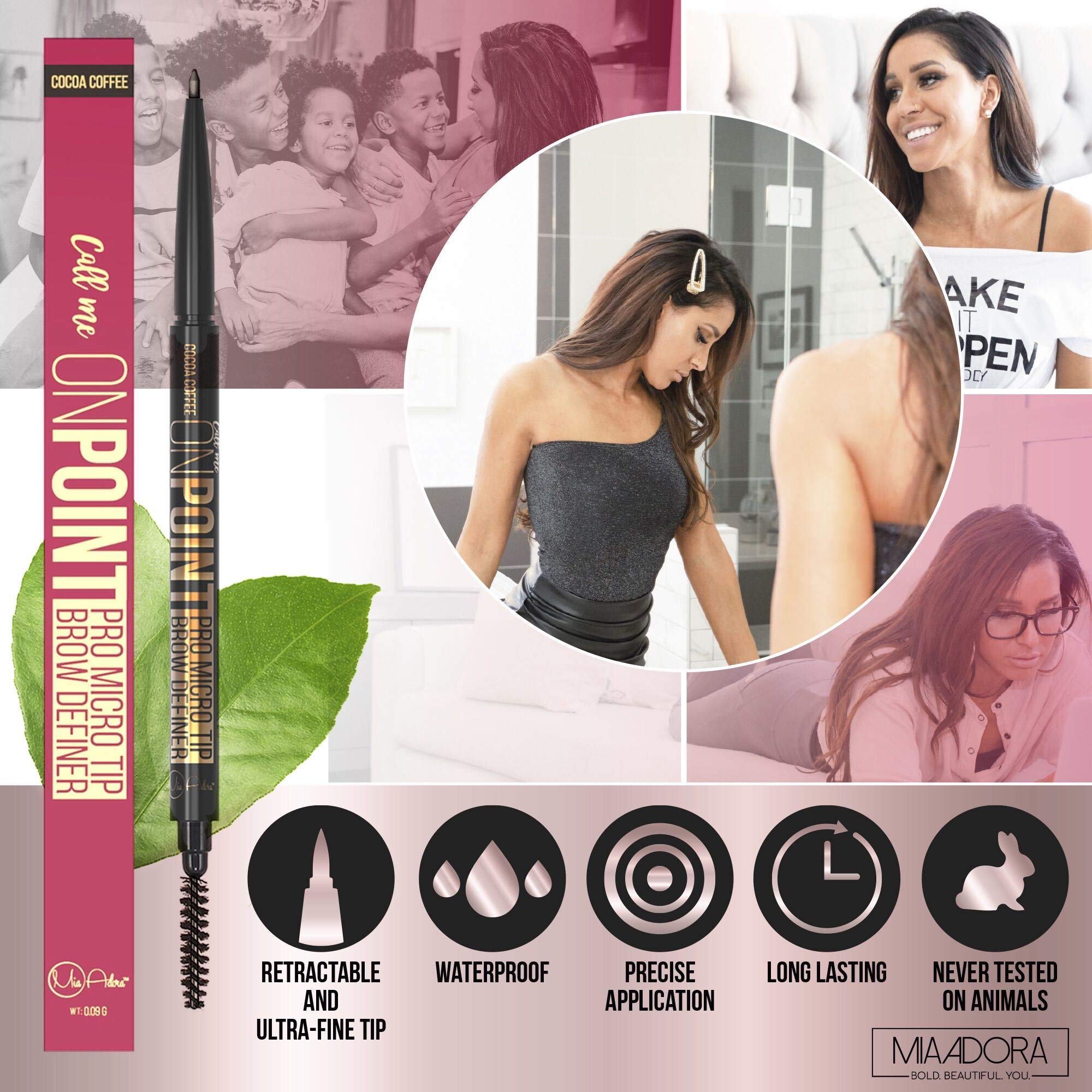 Best MICRO TIP Brow Definer Pencil - Waterproof & Smudgeproof ALL DAY WEAR - Cruelty FREE - Ultra Fine EXTRA Precision - Retractable Eyebrow Pencil - No Sharpener Needed - (LIGHT Brown)