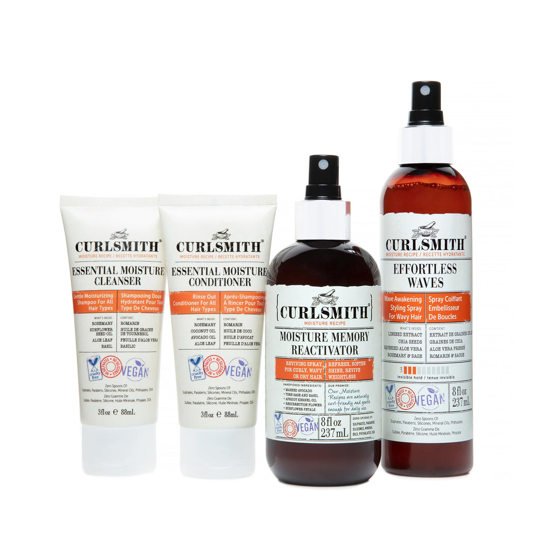 Curlsmith - Wavy Wash Day Discovery Kit | Complete Wash Day Kit, Perfect for People with Type 2 Curls | Cleanse, Control Frizz, Nourish & Hydrate Hair to Enhance Natural Waves