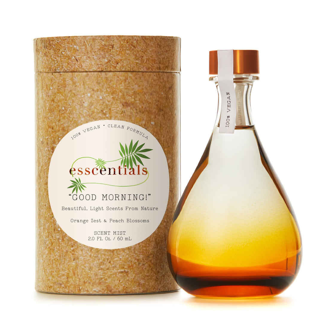 ESSCENTIALS Good Morning! Fragrance Mist | Light, Buildable, Spray Fragrance Featuring Subtle Notes Of Orange Zest & Peach Blossoms, 2.0 oz / 60mL