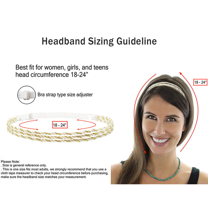 Beaute Galleria - Bundle 6pcs Stretchable Headbands Headwraps with Double Braided Band (3pcs) n Triple Strand Twisted (3pcs) Boho Chic Bohemian Greek Grecian Hairstyle for Girls Teens Ladies Women