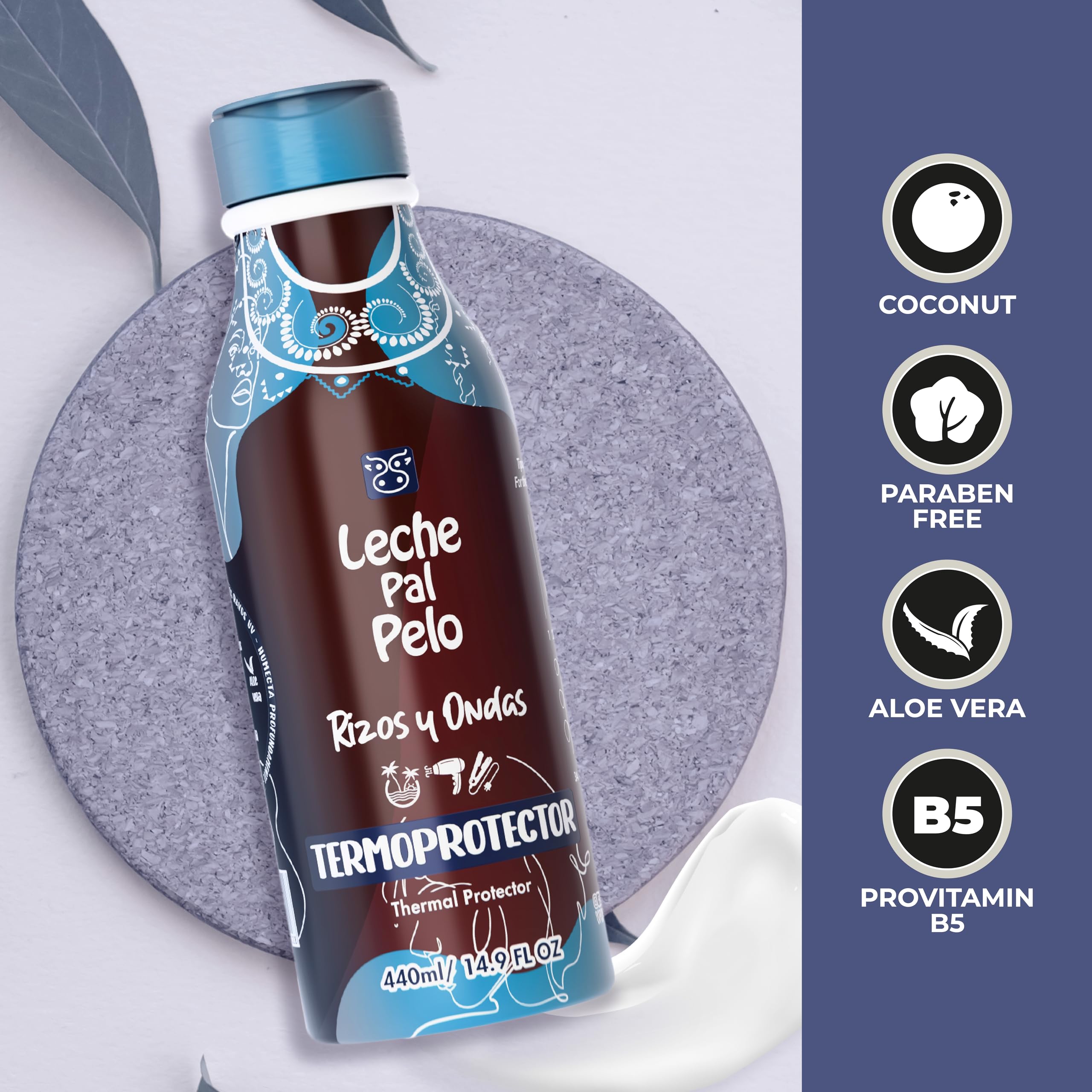 Leche Pal Pelo Afro Thermoprotector - Thermoprotector 15oz(440ml)