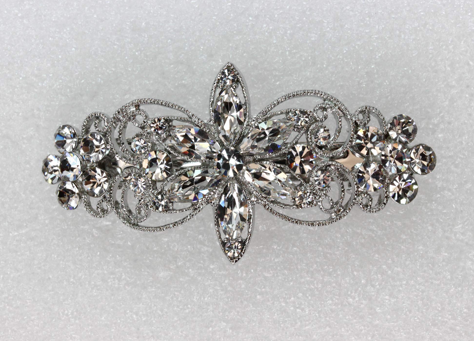 Faship Clear Barrette Bridal Bridesmaid Flower Girl Wedding Party Prom