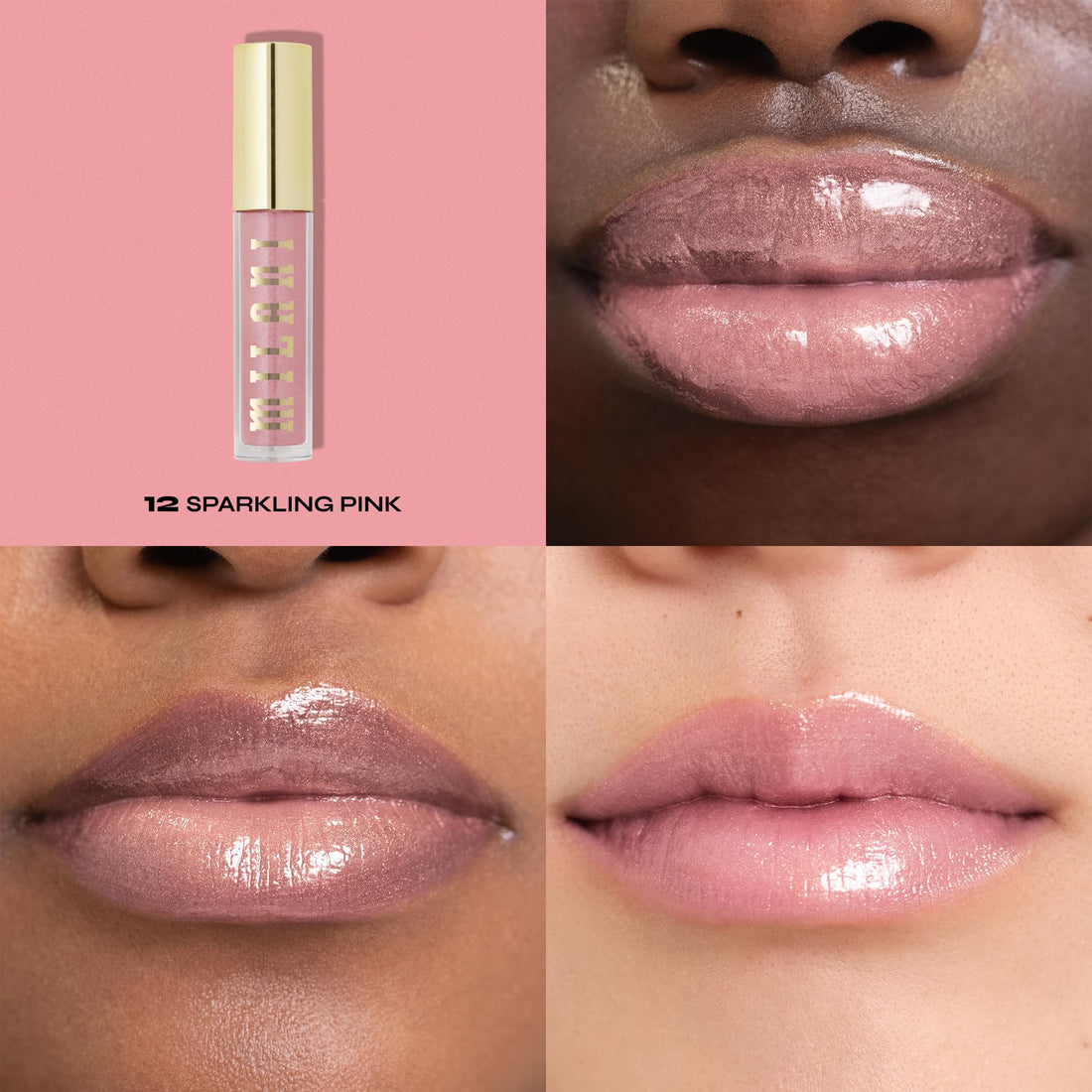 Milani Keep It Full Nourishing Lip Plumper - Sparkling Pink (0.13 Fl. Oz.) Cruelty- Lip Gloss for Soft, Fuller-Looking Lips