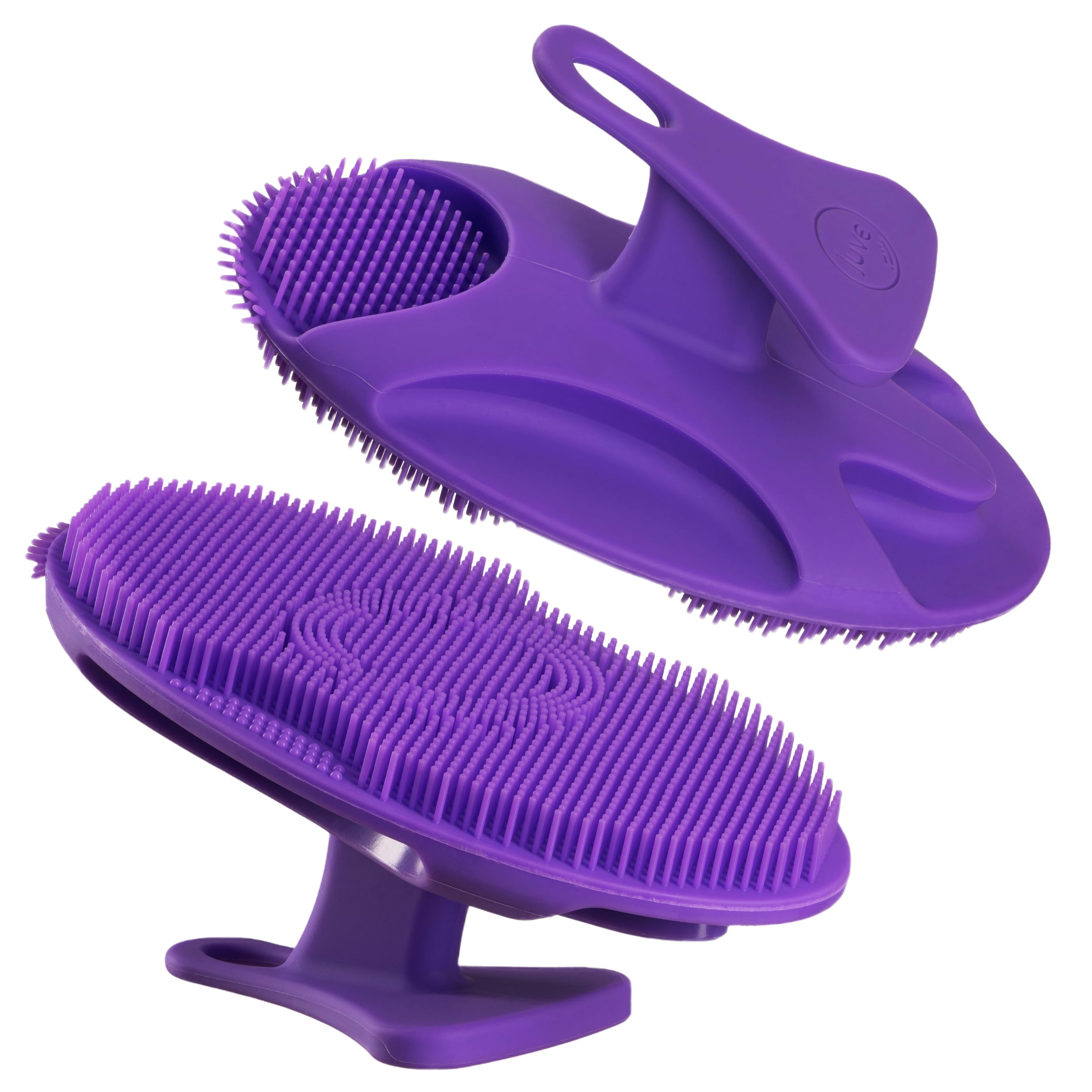 Juve Silicone Shower Scrubber- Body and Face Exfoliator for Women and Men- Exfoliating Bath Brush for Showering- Wash Away Excess Skin- Bathing Essentials Products and Accessories for Hygiene