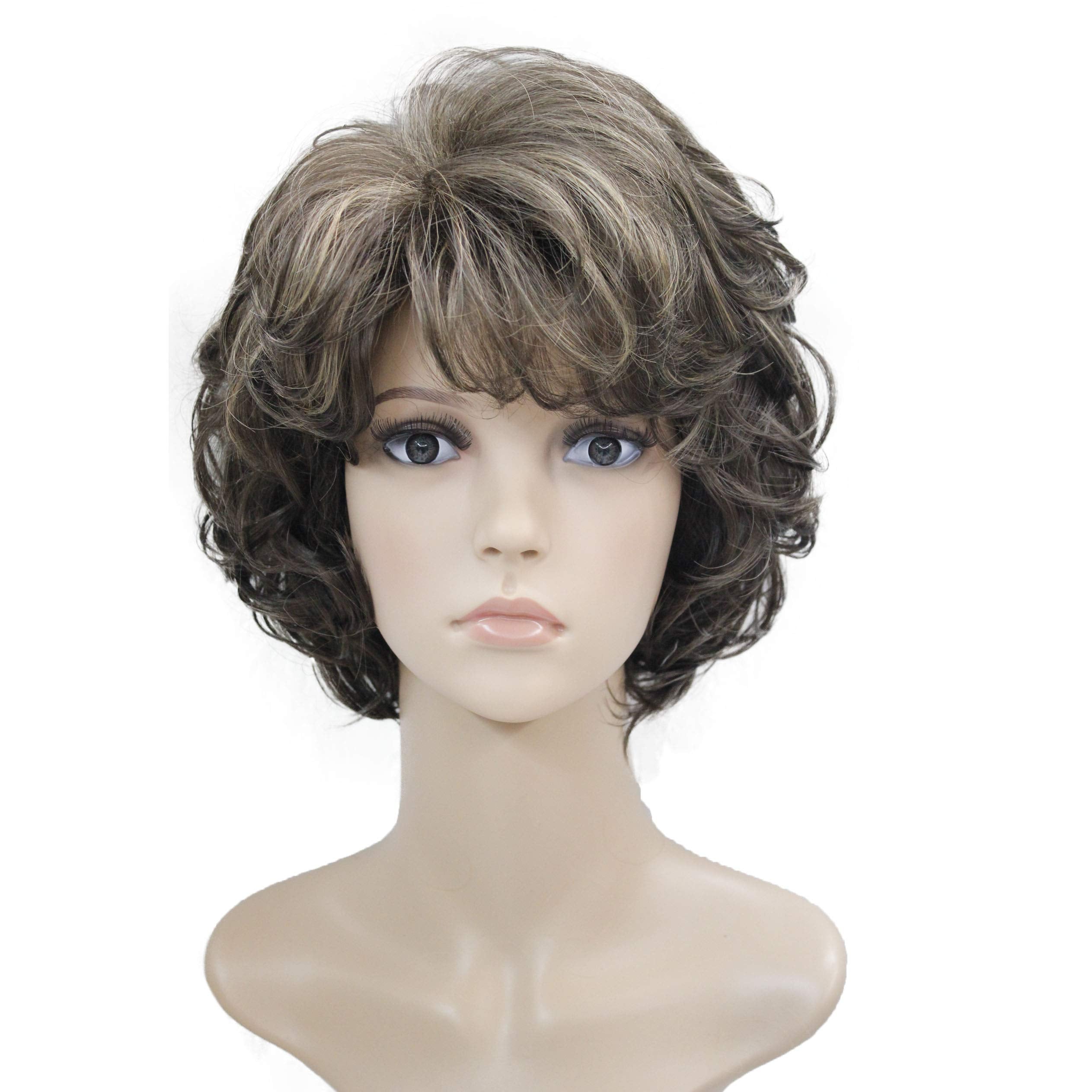 Wigingway #8Tt26: Wiginway Ladies Wigs Short Wavy Bob Wigs For Women Synthetic Capless Full Wig 8 Colors