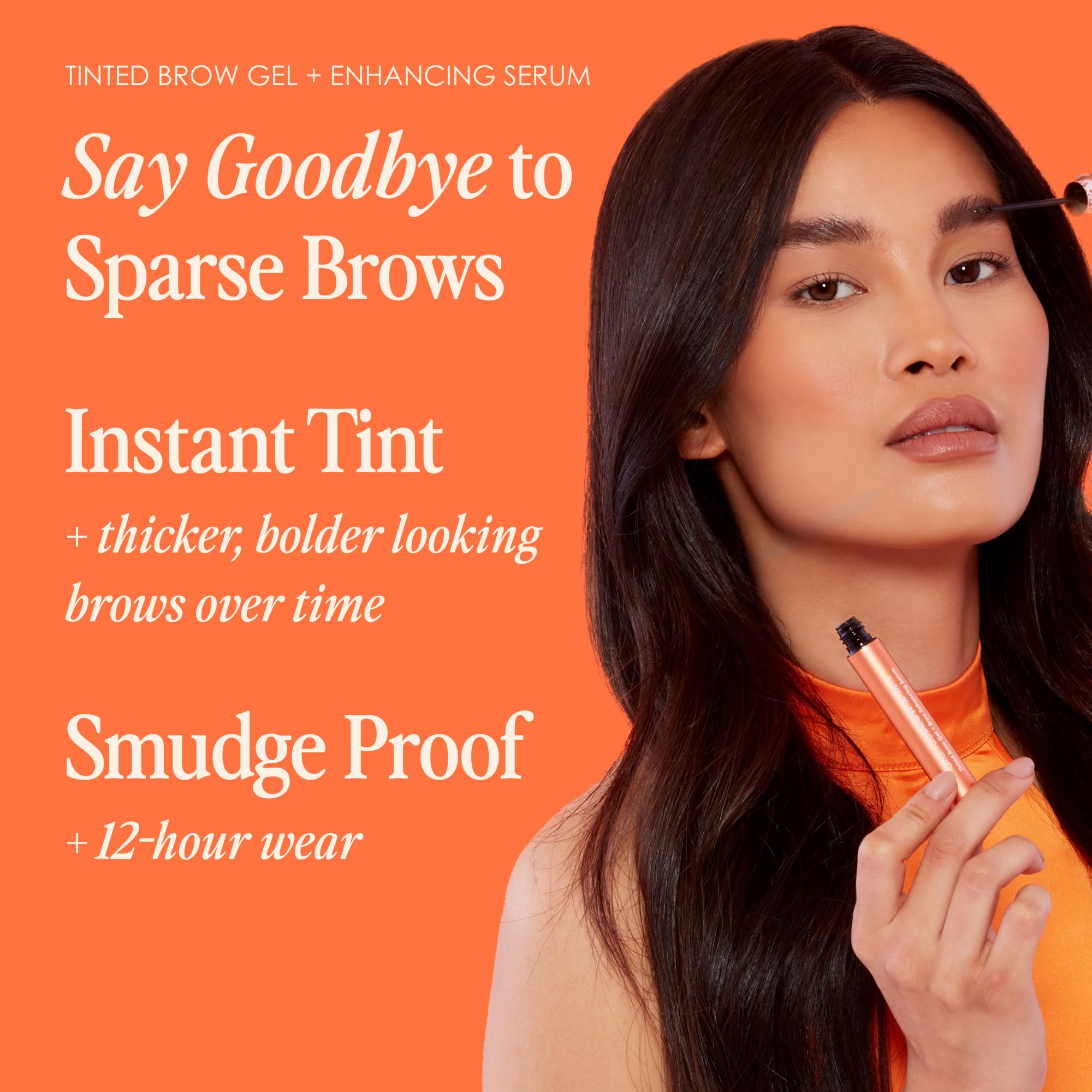 GrandeBROW 2-In-1 Tinted Brow Gel + Brow Enhancing Serum, Taupe