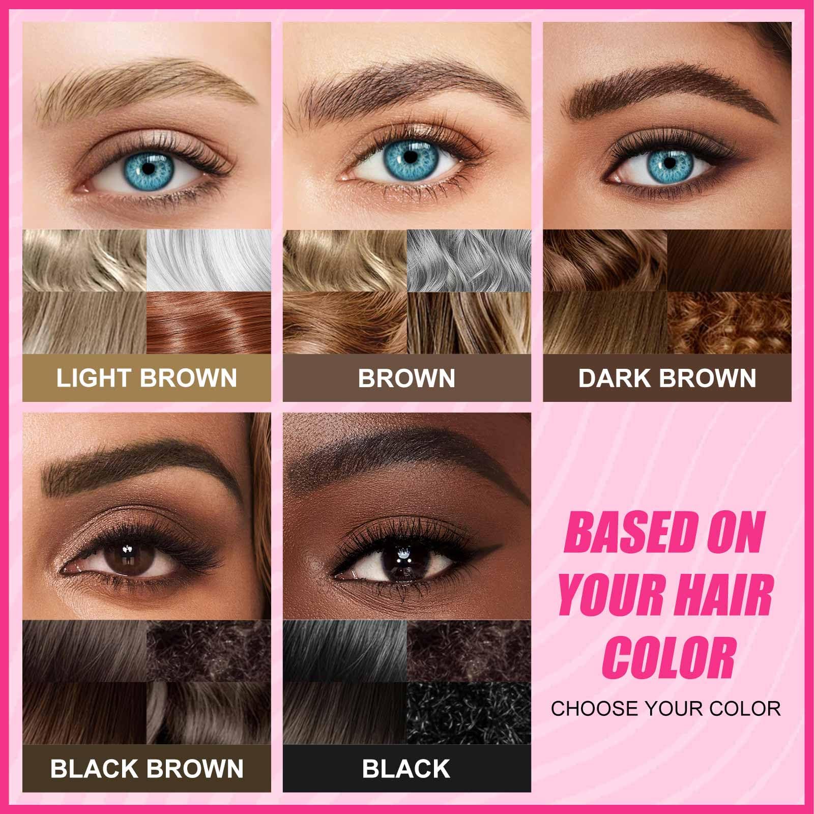 Microblading Eyebrow Pencil, Waterproof Eyebrow Pencils for Women Brown Hair Like Natural Liquid Brow Contouring Pen, 2-in-1 Dual-Ended Eye Brow Filler Pen with Precise Micro-Fork-Tip, Medium Brown