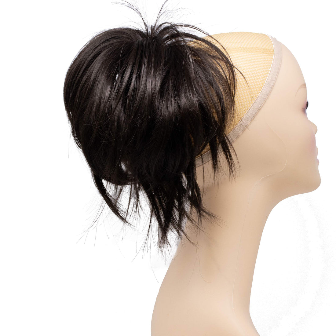 Onedor® 12 Inch Adjustable Messy Style Ponytail Hair Extension Synthetic Hair-Piece with Jaw Claw (4# Dark Brown)