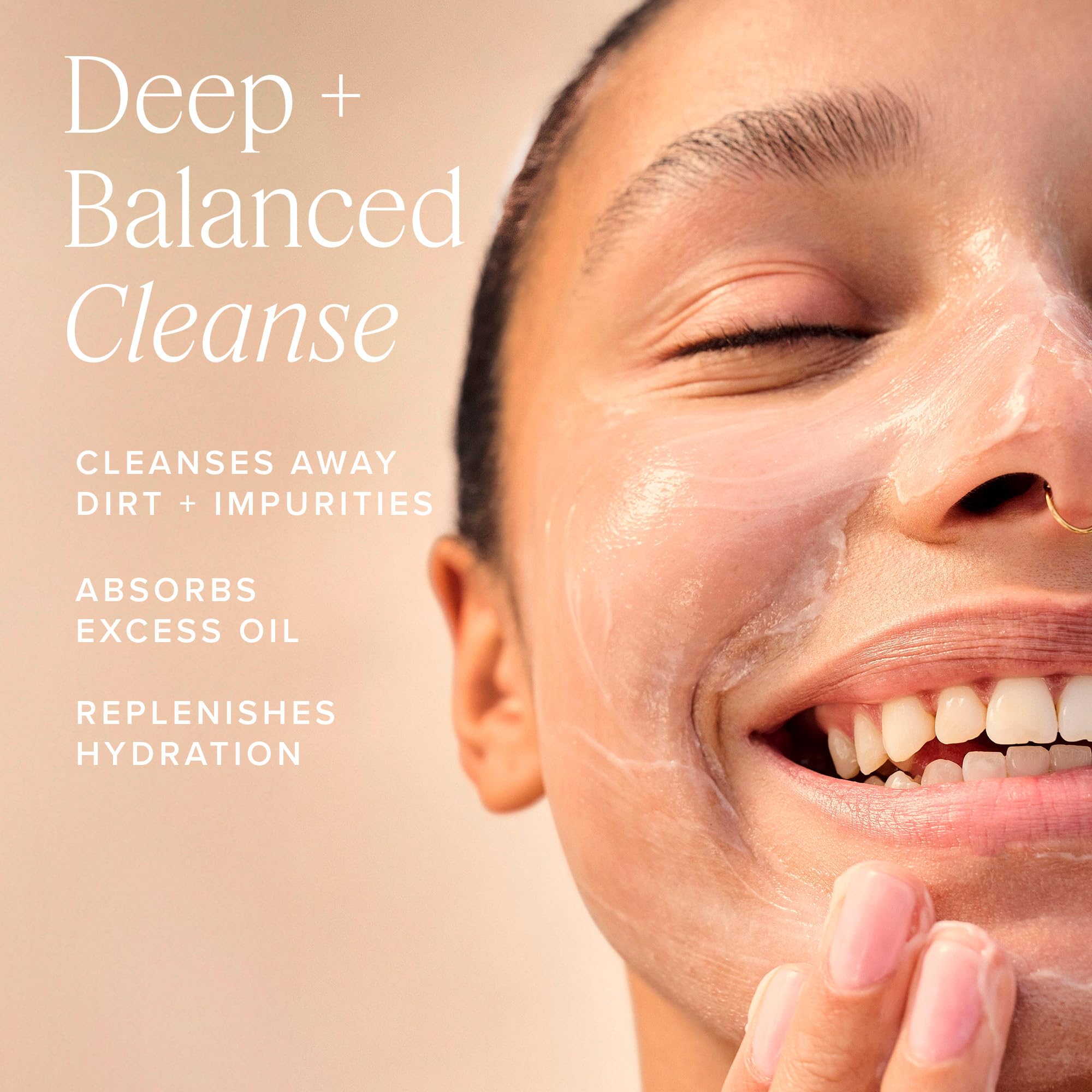 Farmacy Foaming Face Wash for Oily Skin - Whipped Greens Oil-Free Gentle Facial Cleanser & Exfoliator - Infused with Green Clay to Remove Impurities, Control Oil & Maintain Skin Hydration (50ml)