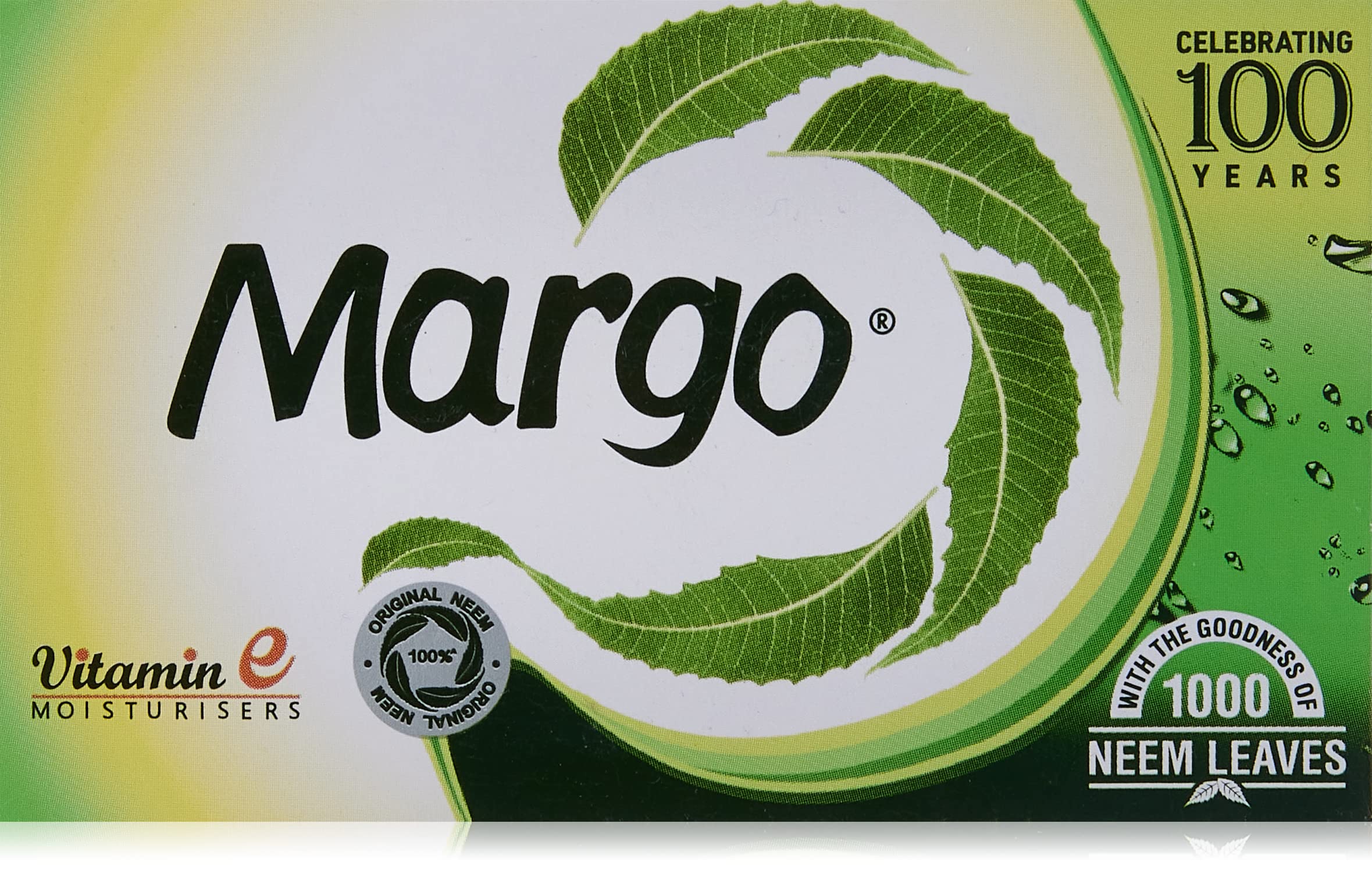 Margo Original Neem Soap Antibacterial with Neem Oil Vitamin E 10-Pack (100 g x 10)