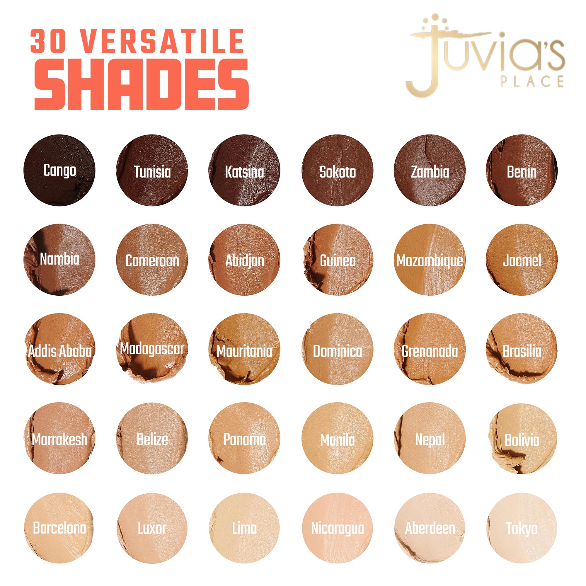Juvia's Place Shade Stick Foundation, Concealer, Contour, Manila, Medium w/Olive Undertone, .34 oz
