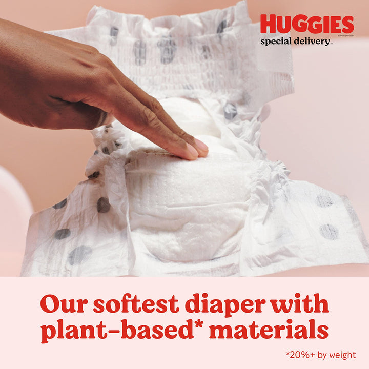 Hypoallergenic Baby Diapers Size 1, 32 Ct, Huggies Special Delivery, Softest Diaper, Safe for Sensitive Skin