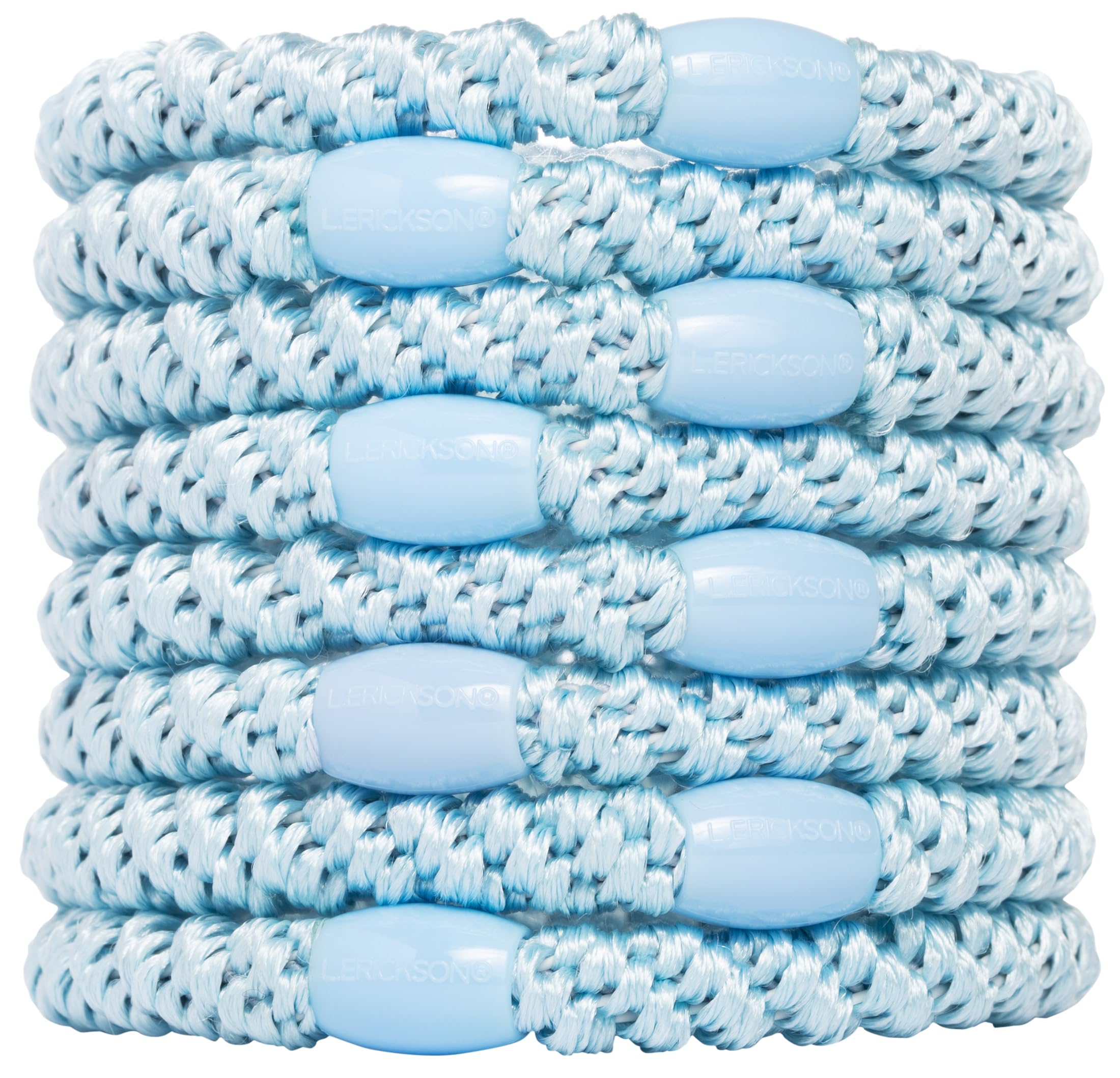 L. Erickson Ponytail Holders - Set of Eight - Cloud Blue by L. Erickson