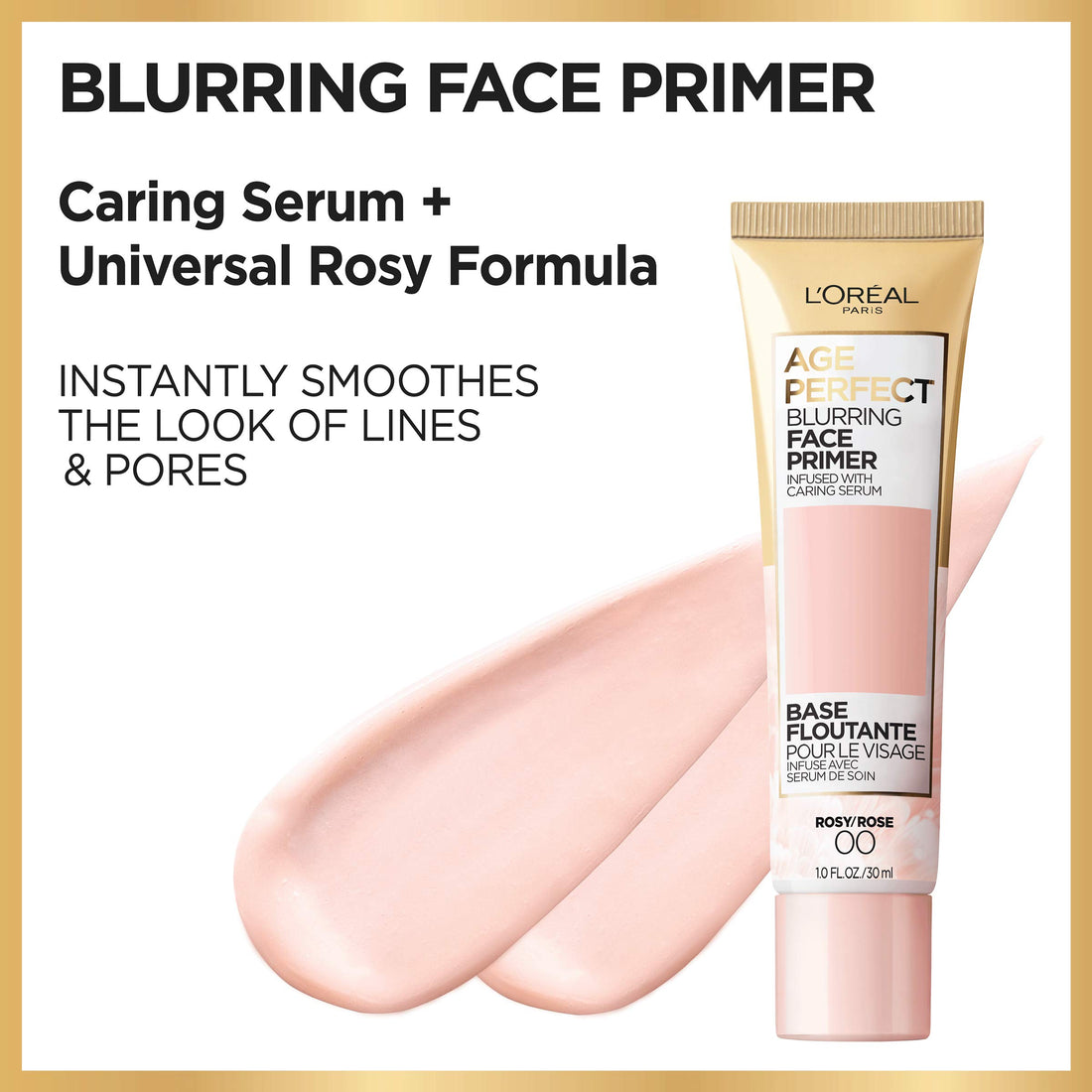 L'Oreal Paris Age Perfect Face Blurring Primer Infused with Caring Serum Smoothes Liners and Pores