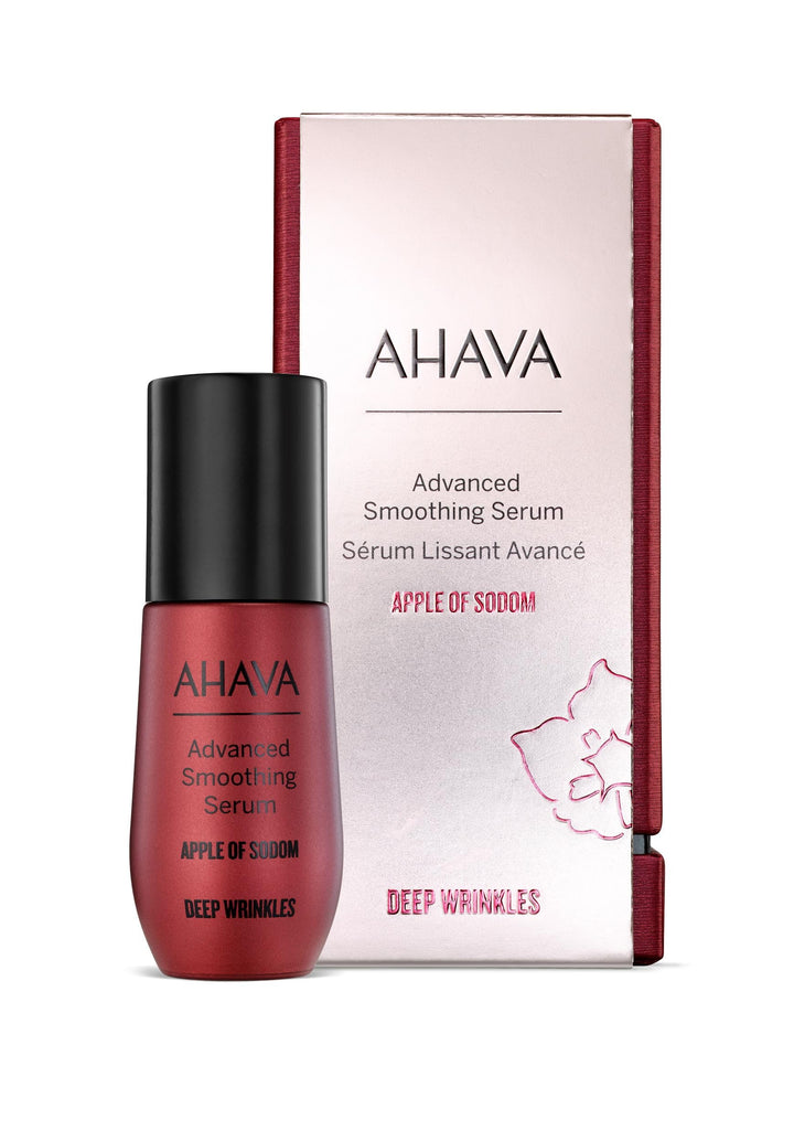 AHAVA Apple of Sodom Advanced Smoothing Serum - Clinically proven anti-aging serum to combat deep wrinkles & soften skin features, restore volume, with Osmoter, Shea & ATPeptide, 1 Fl.Oz