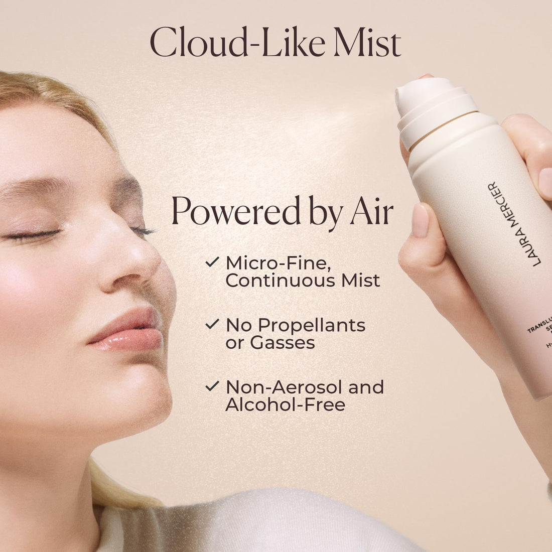 Laura Mercier Translucent Hydrating Setting Spray Ultra-Blur, Micro-Fine Blurring Face Mist, 24HR Shine Control, Natural Finish, Smudge & Transfer-Proof, Infused with Hyaluronic Acid + Niacinamide