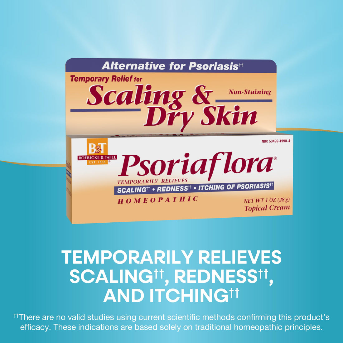 Nature's Way Boericke & Tafel Psoriaflora Topical Cream, Dry Skin Relief††, Reduces Redness & Itching††, Psoriasis Treatment††, 1 Oz