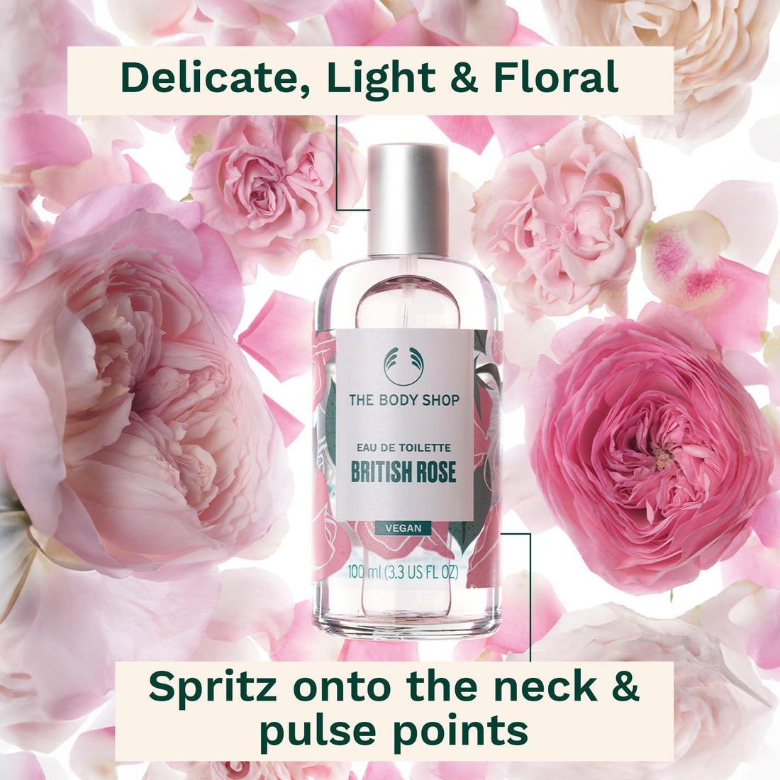 The Body Shop British Rose Eau De Toilette For Women, 100Ml