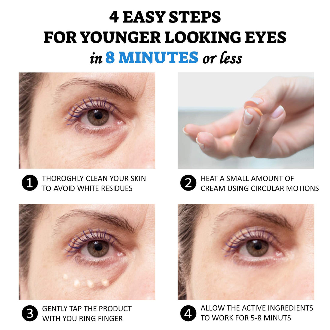 Puffy Eye Treatment Instant results – Naturally Eliminate Wrinkles, Puffiness, Dark Circle and Bags in Minutes – Hydrating Eye Cream w/ Green Tea Extract, Dead Sea Minerals by SEAMANTIKA – .8 fl.oz.