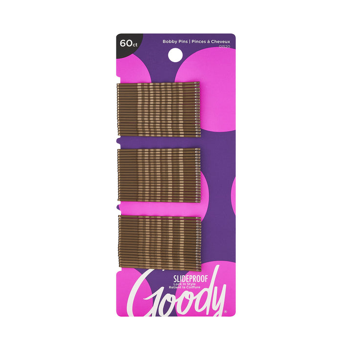 Goody Bobby Pins, 2 Brown, 60 Ct