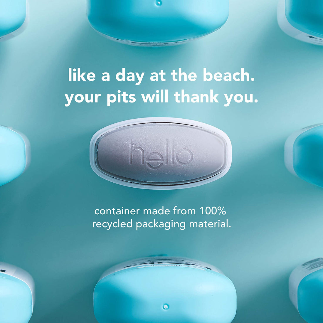 Hello Activated Charcoal Clean + Fresh Deodorant for Women + Men - Aluminum Free, No Baking Soda, Parabens, or Sulfates, 24 Hour Protection, 3 Count