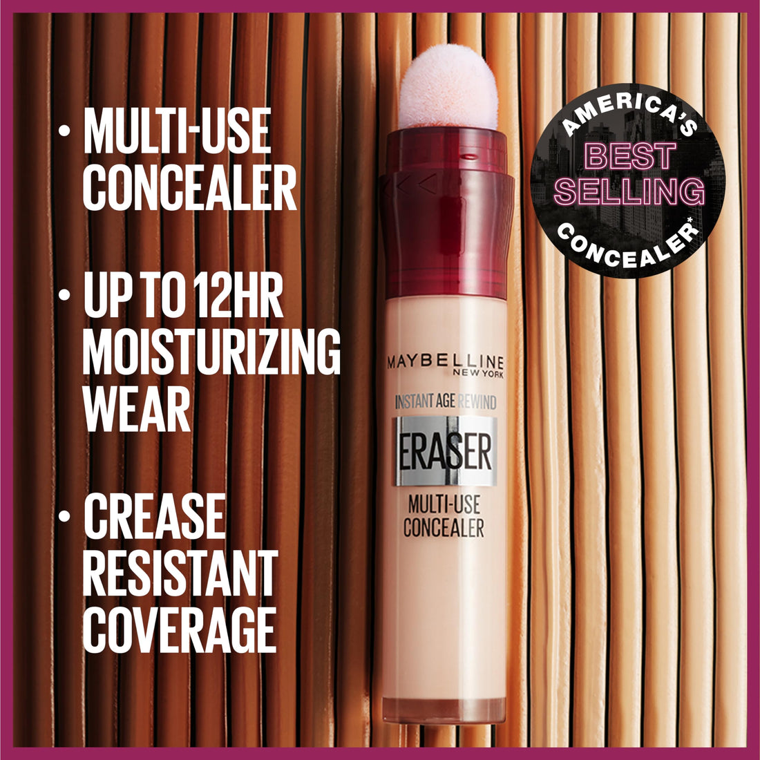 Maybelline Instant Age Rewind Eraser Dark Circles Treatment Multi-Use Concealer, 121, 1 Count (Packaging May Vary)