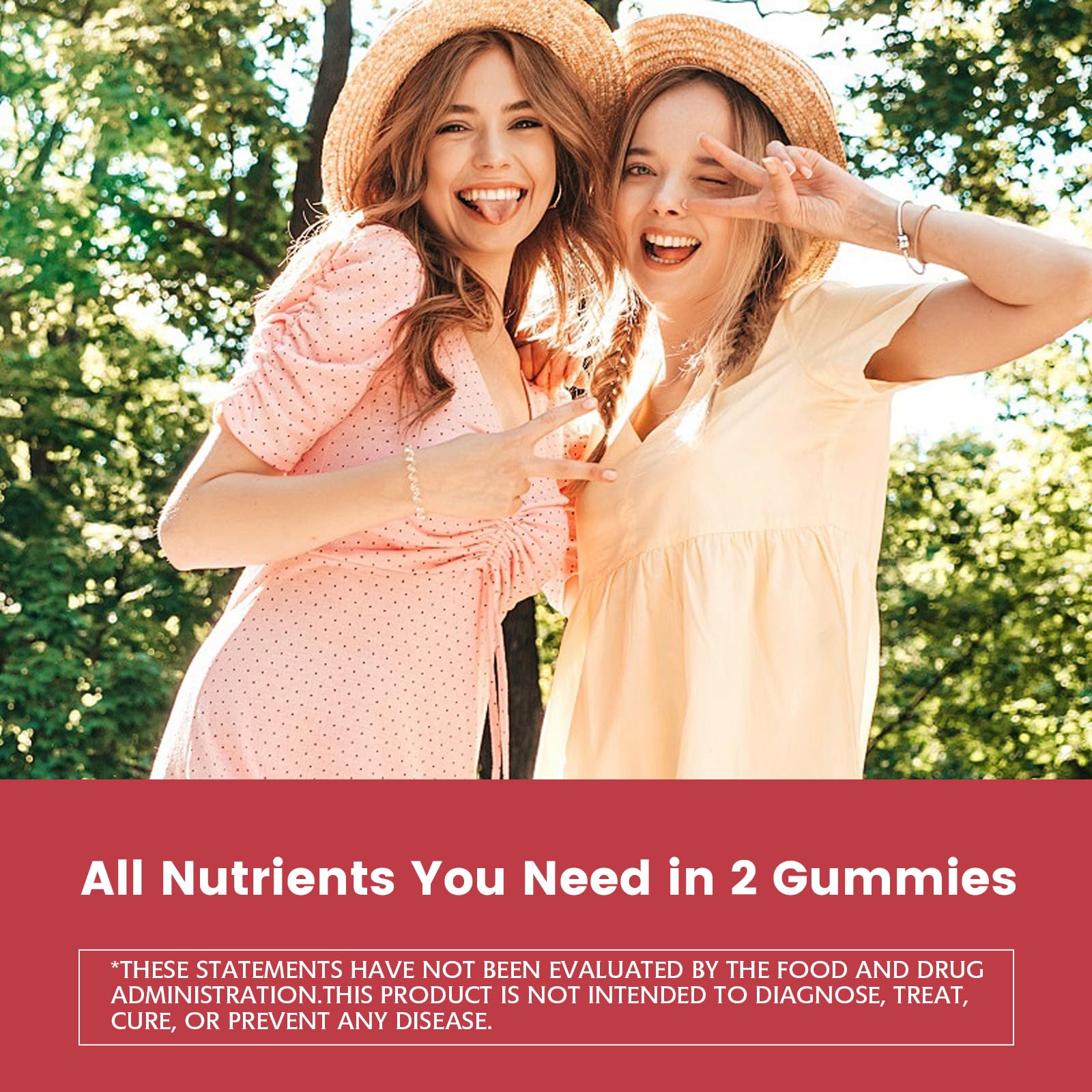 Nature's Key Women's Strawberry Flavored Multivitamin Gummies, 90 Count, Immune Support, 18 Essential Vitamins, Niacin, Pantothenic Acid, Biotin, Calcium & Folic Acid