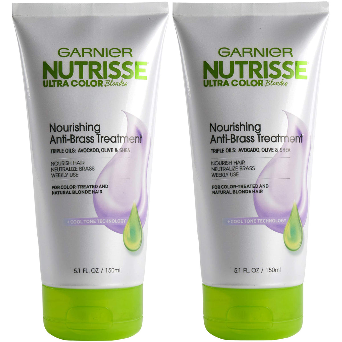 Garnier Hair Care Nutrisse ultra color blondes anti-brass toner, nourishing anti brass treatment, brass neutralizer treatment (packaging may vary), 2 Count
