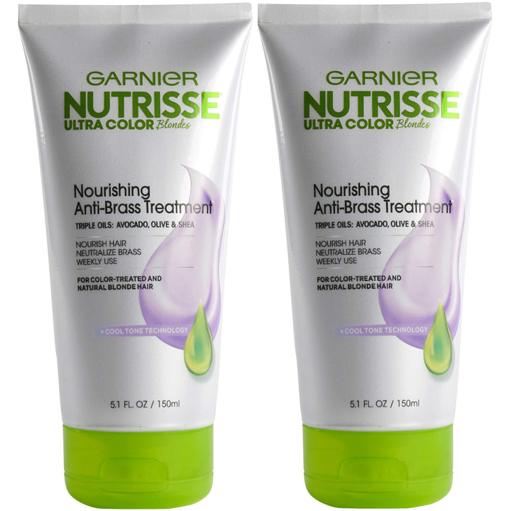 Garnier Hair Care Nutrisse ultra color blondes anti-brass toner, nourishing anti brass treatment, brass neutralizer treatment (packaging may vary), 2 Count