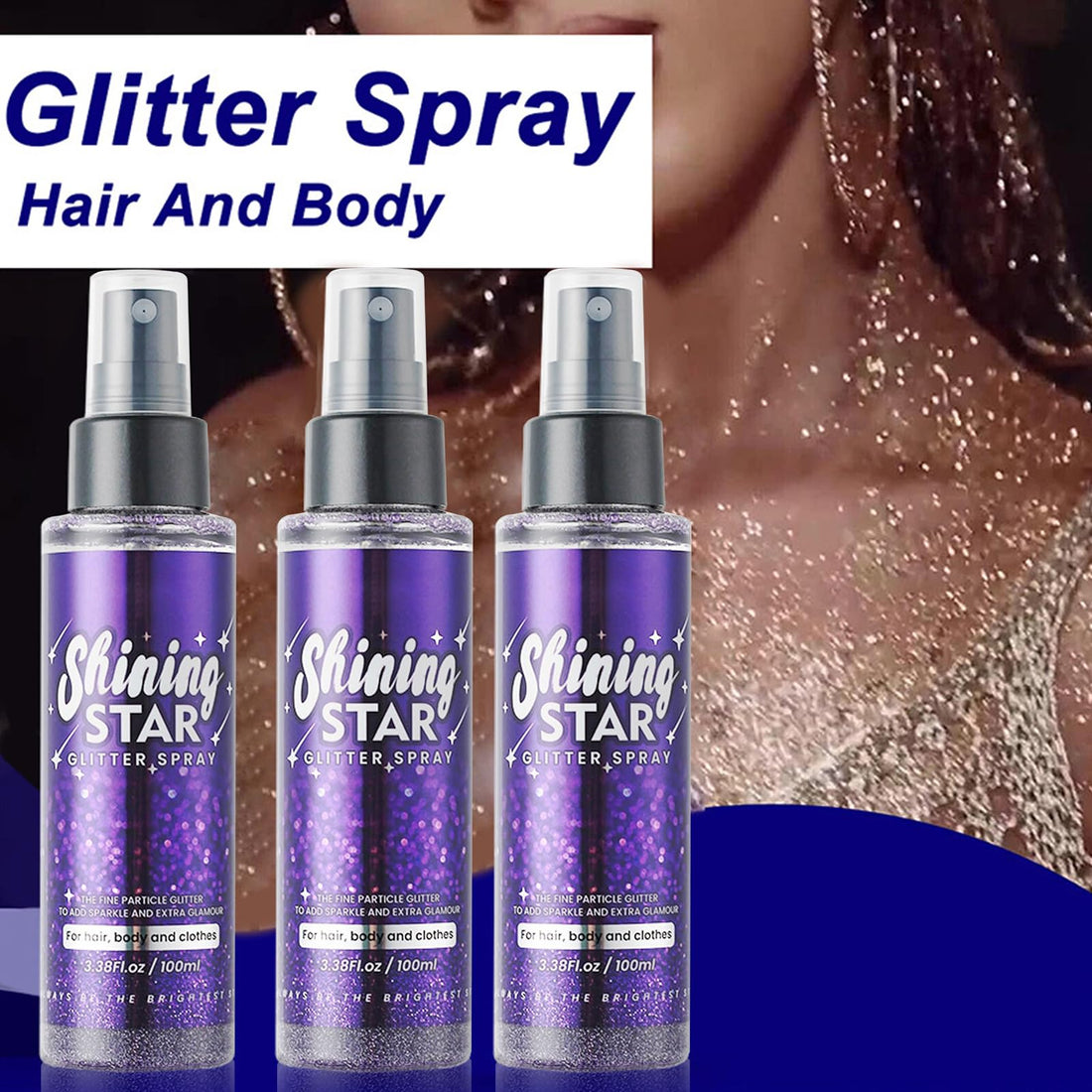 MEICOLY Liquid Body Glitter Spray,100ML(3.53OZ),Mardi Gras Outfit for Women,Mardi Gras Accessories,Glitter Hairspray,Sparkle Hair Spray,Glitter for Hair/Body/Face/Clothes,Body Shimmer for Skin