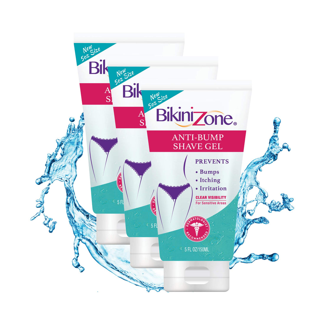 Bikini Zone Shave Gel Anti- Bumps 4oz (3 Pack)