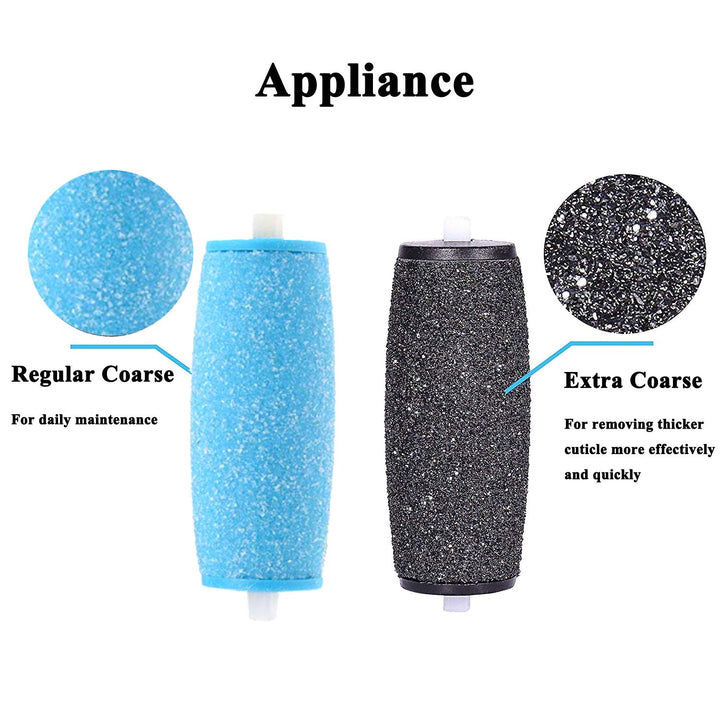 7 Extra Coarse & 7 Regular Coarse Replacement Roller Refill Heads Compatible With Pedi Pefect Electronic Foot File