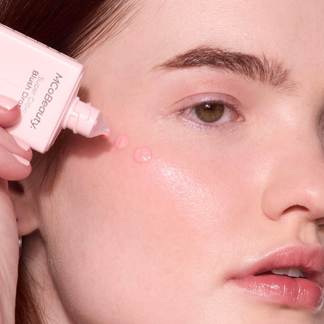 MCoBeauty Super Glow Blush Drops, Peach Pink, Luminous Flush for Radiant Cheeks, Vegan, Cruelty Free Cosmetics