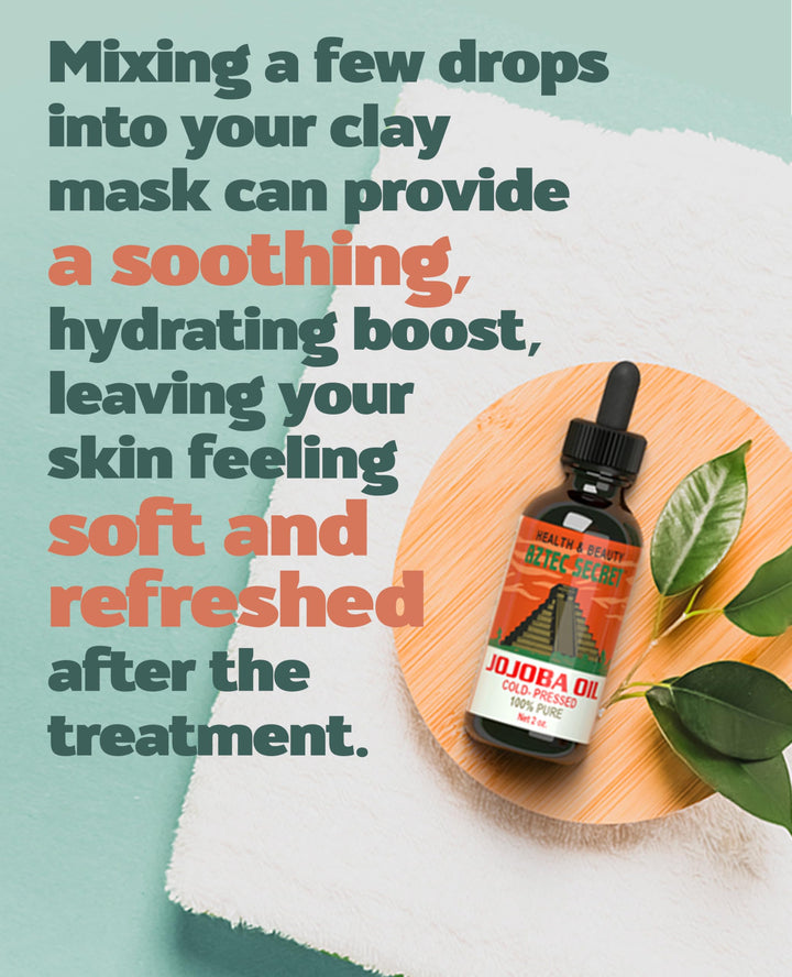 Aztec Secret 100% Pure Jojoba Oil, 2 OZ - Deep Hair & Skin Moisturizer - Cold-Pressed and Unfiltered