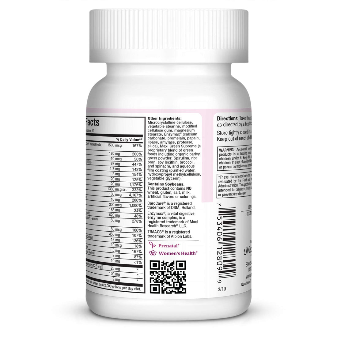 Maxi Health, Maxi Prenatal, 90 Count (Pack of 1)