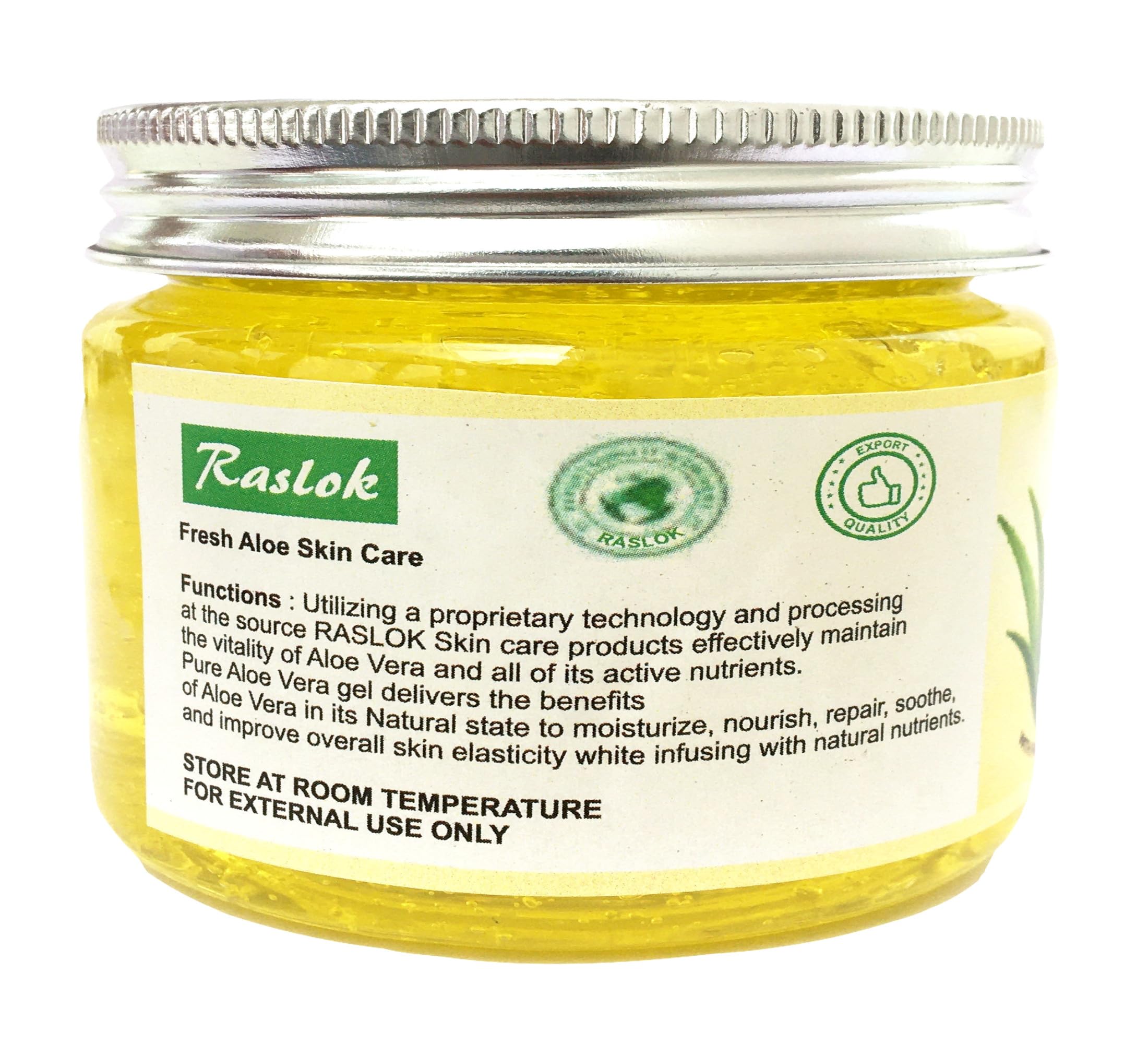 Raslok Aloe Vera Gel Pure Natural Organic Aloe Gel For Moisturizing Face Skin & Hair Care (Papaya, 11.46 OZ)