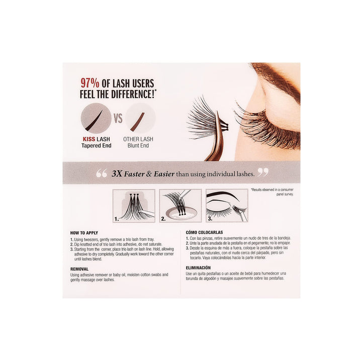 Kiss Products Ever Ez Trio Lashes Medium, 0.03 Pound (Pack of 3)