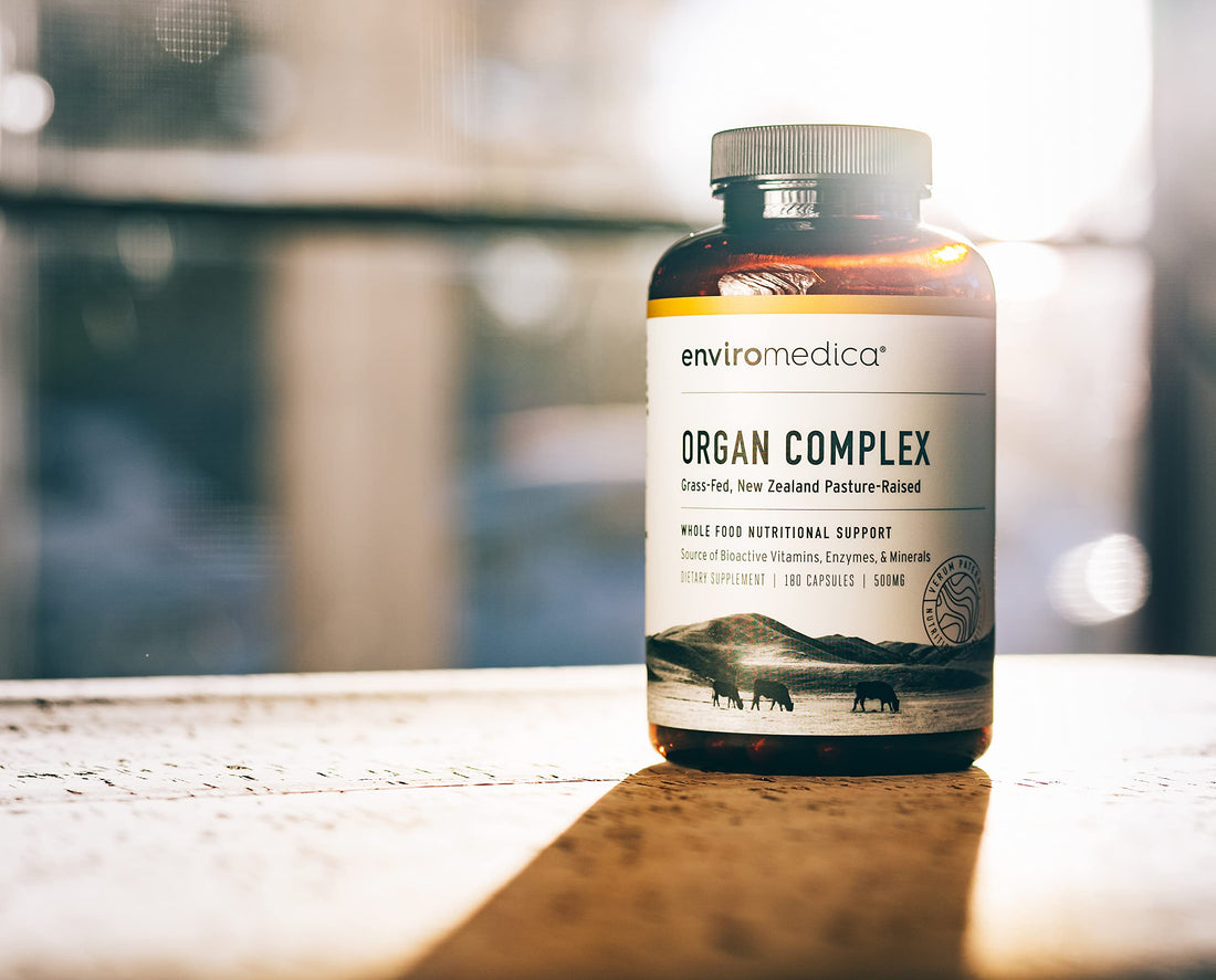 Enviromedica Grass-Fed Organ Complex: Freeze-Dried Beef Liver, Kidney, Heart, and Pancreas (180 ct)