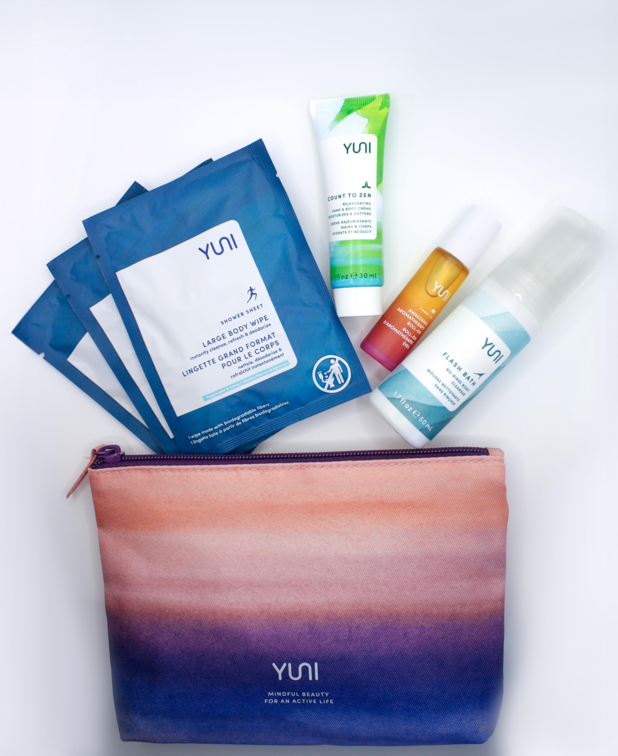 YUNI Beauty On The Run, Natural Healthy Travel Essentials Set