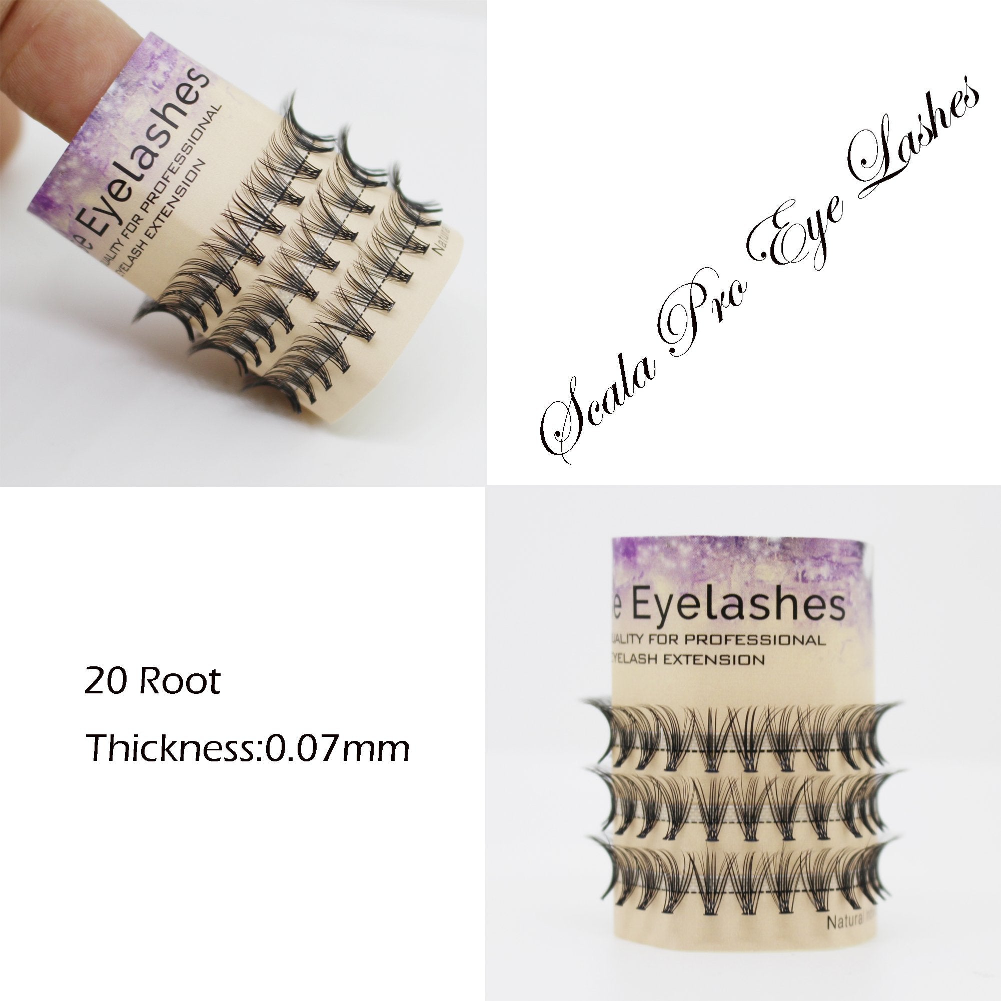 Dedila 10Mm: Scala Brand Beauty Natural Long 20 Root 0.07 C Curl 3D Profession Individual Eyelashes Extension Soft Black Fake False Eye Lashes Tools (10Mm)