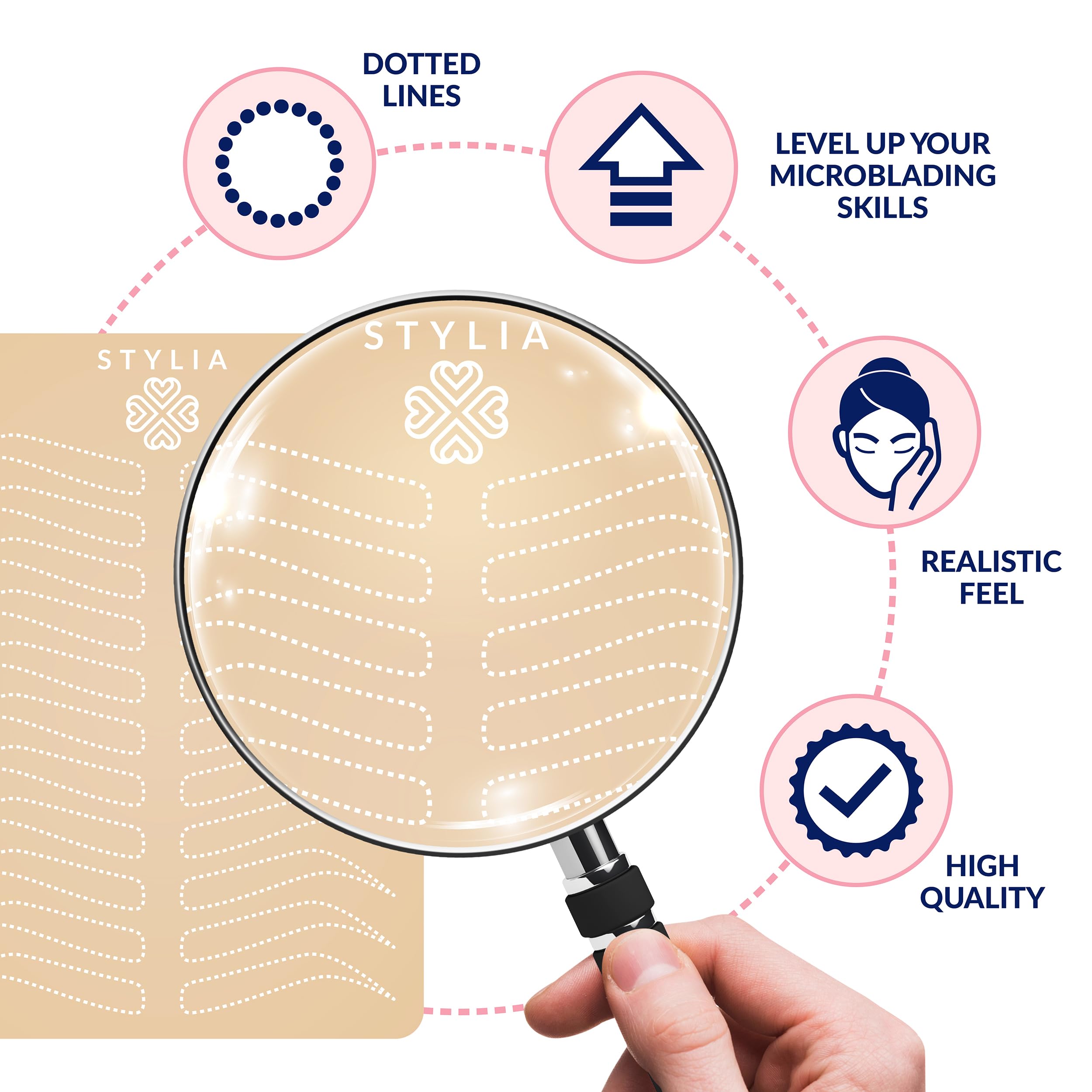 Stylia Microblading Eyebrow Practice Tattoo Skin, 3mm Tattoo Practice Skin, Fake Skin for Tattoo, Fake Skin Tattoo Skin, Fake Tattoo Skin, Real Skin Tattoo Skin, Tattoo Skin Practice Kit (6 PC)